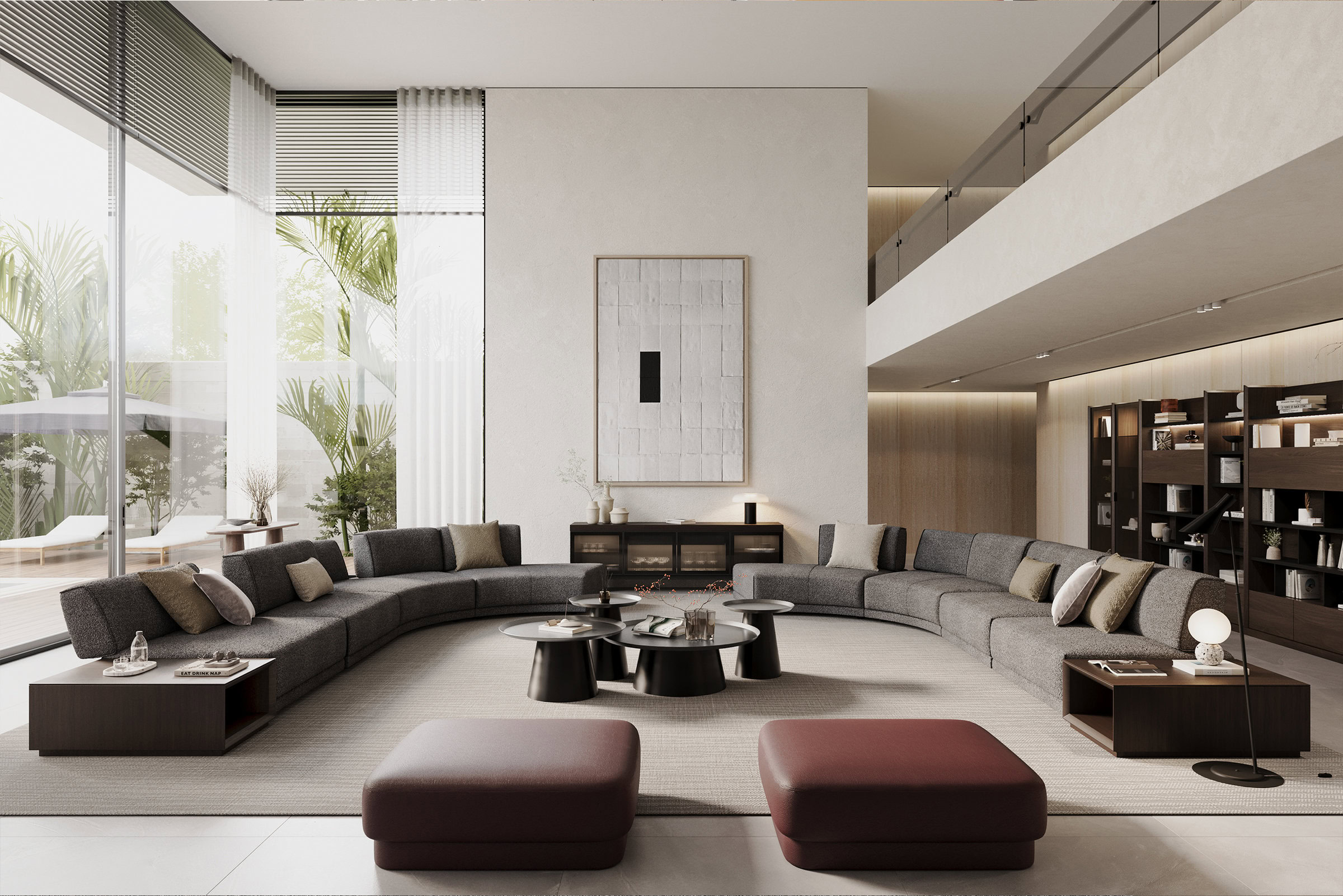 Canapé BOCASA de couleur claire dans un intérieur lumineux