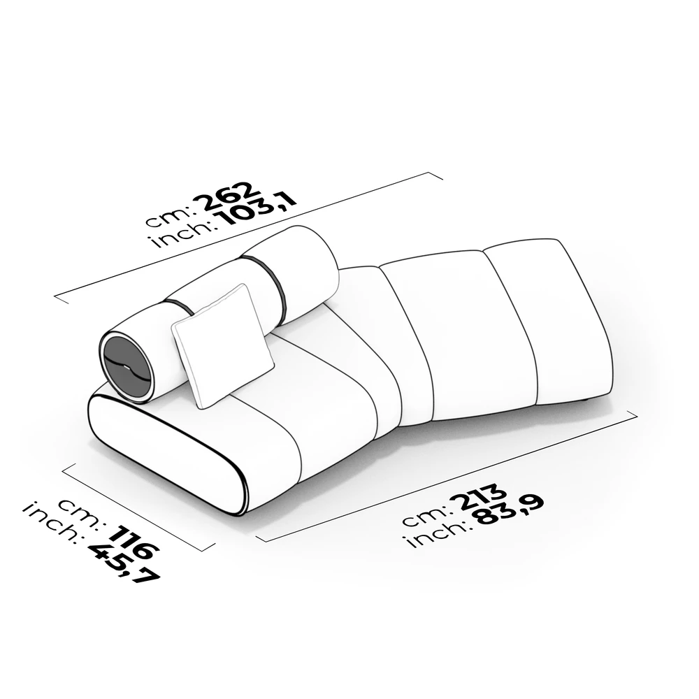 Schéma Module angulé latéral (droit)