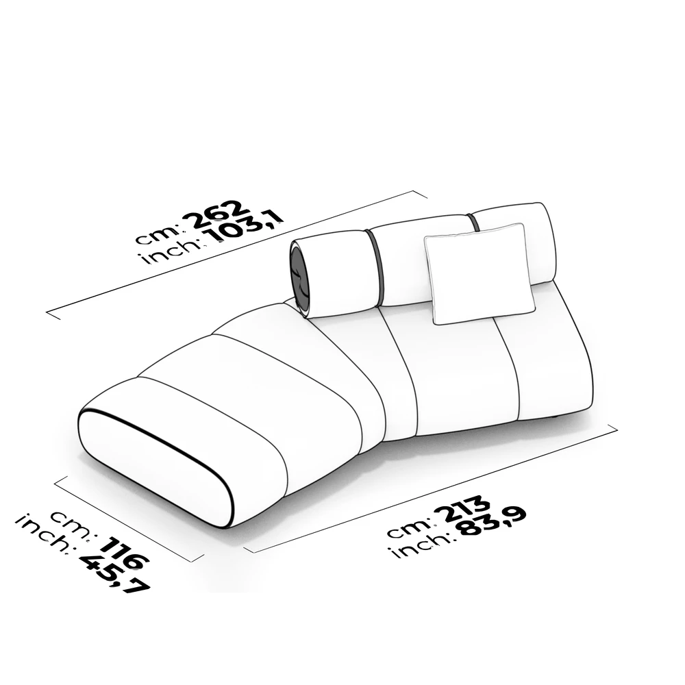 Schéma Module angulé latéral (gauche)