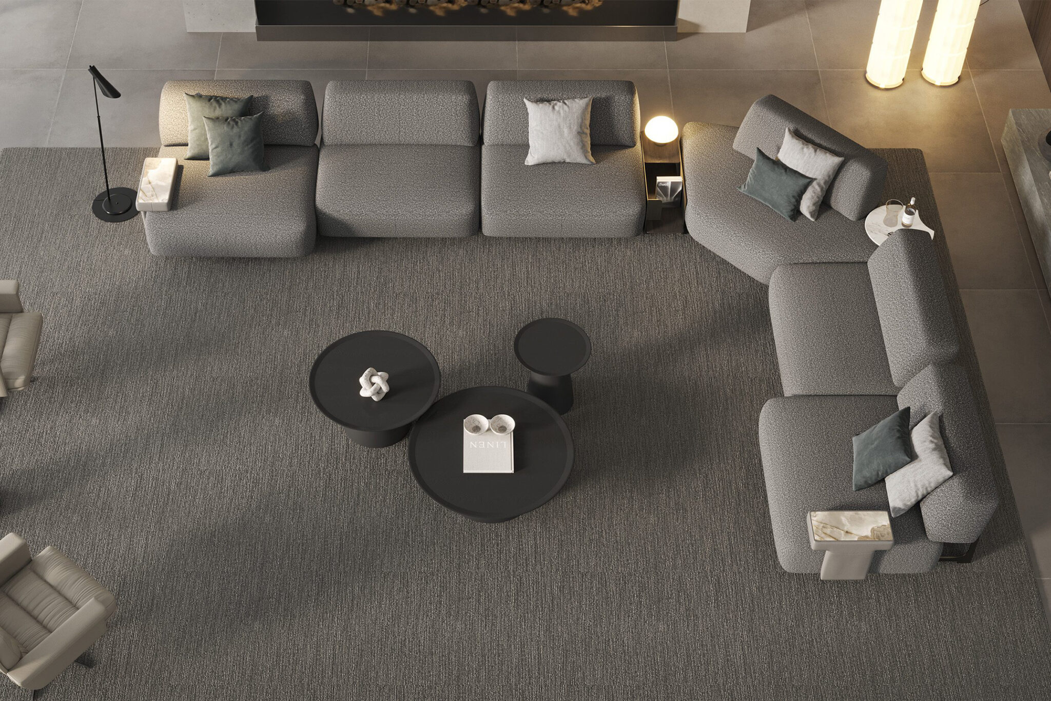 Canapé Da Vinci dans un espace ouvert