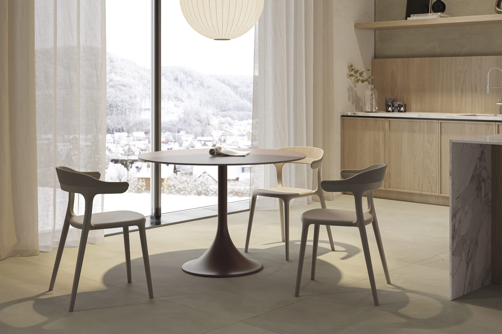 Détail du pied de la table Venus