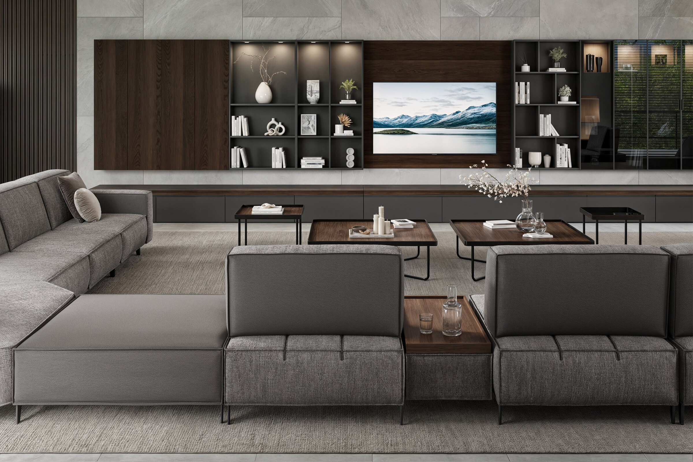 Ambiance luxueuse avec le canapé Air Cavalli