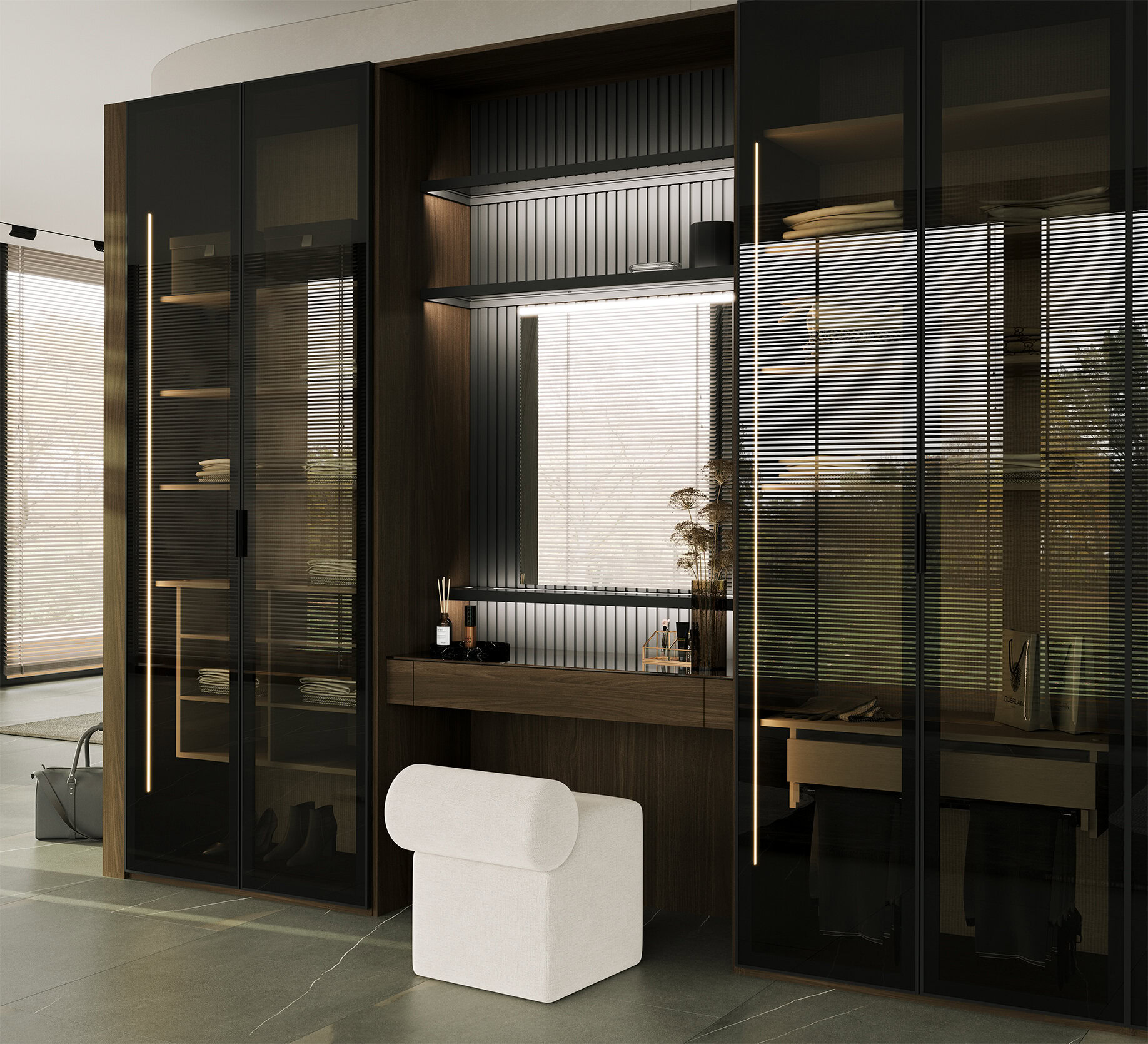 Portes vitrées du dressing Alfa