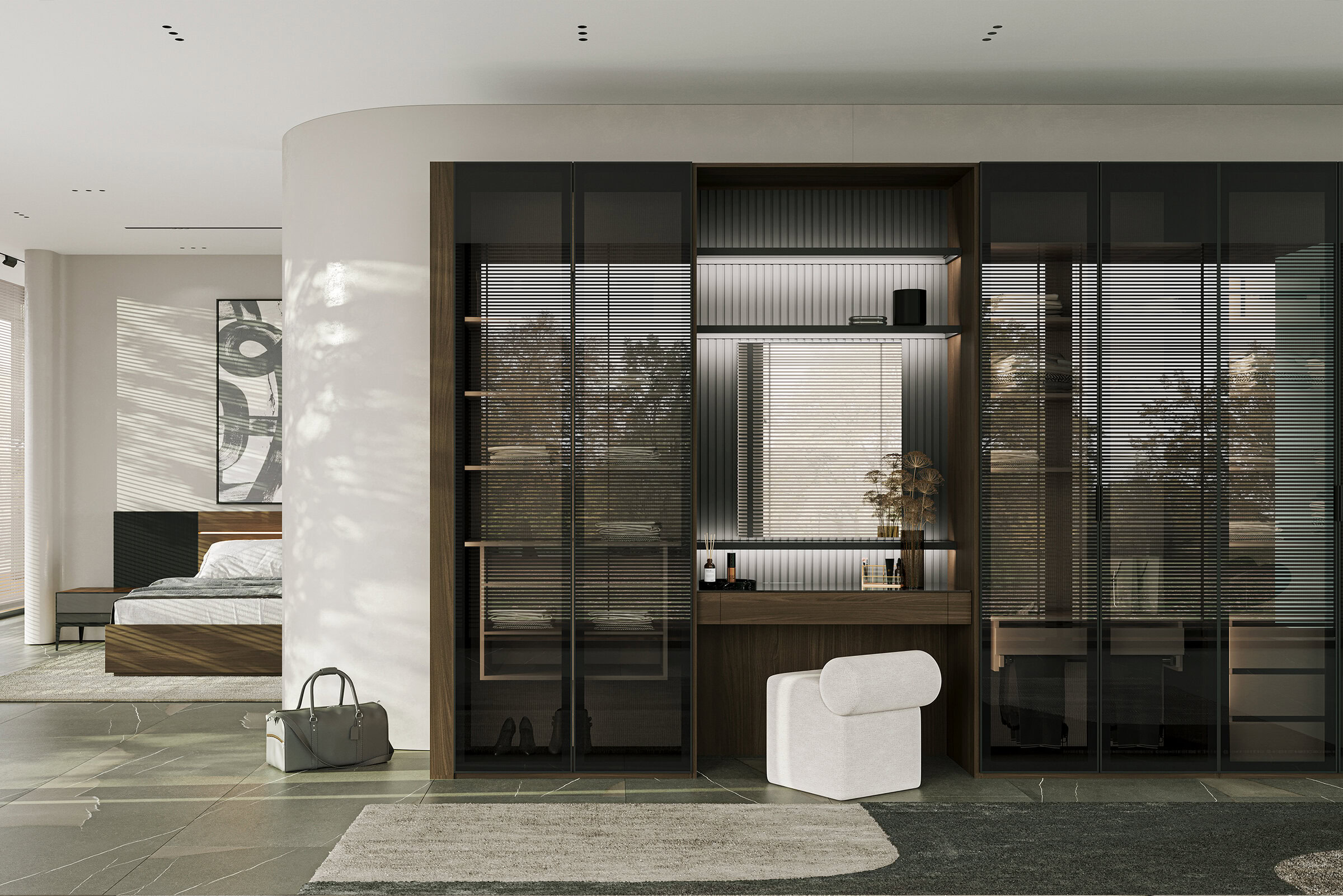 Tiroirs et étagères du dressing Alfa