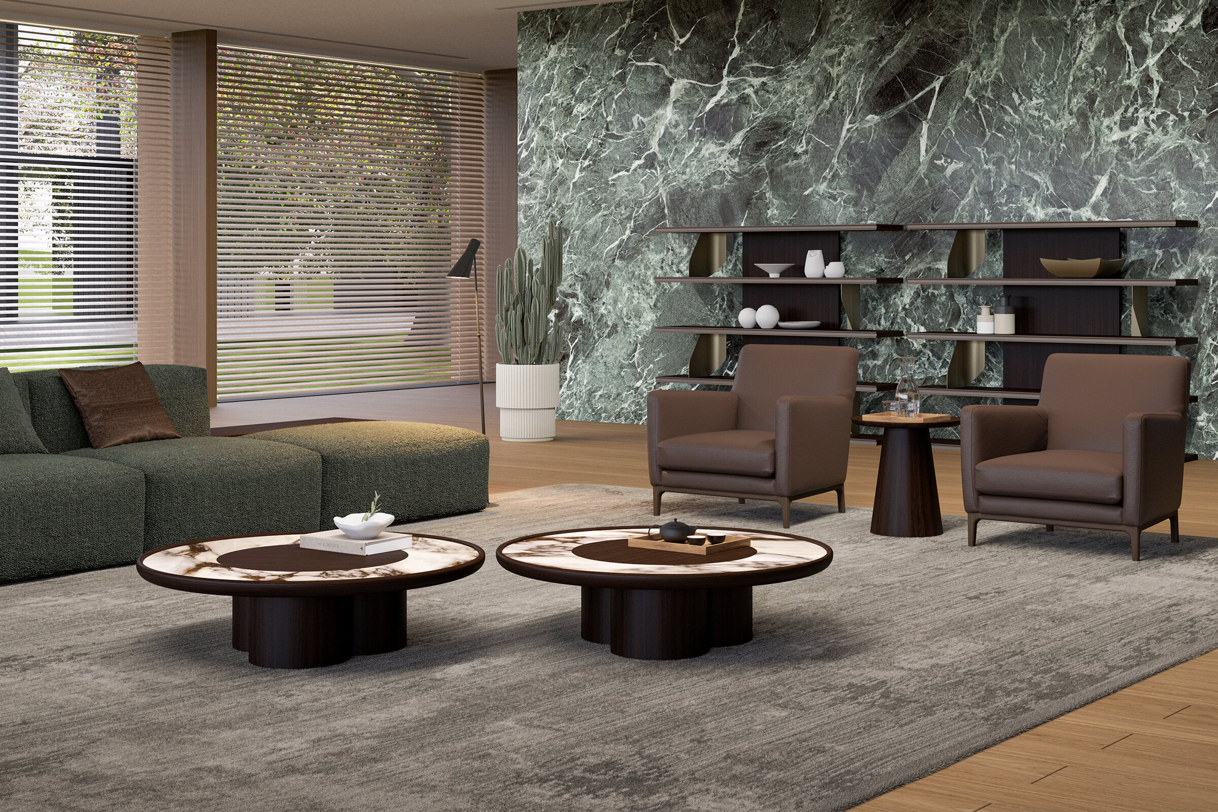 Set de tables Arel dans un salon moderne