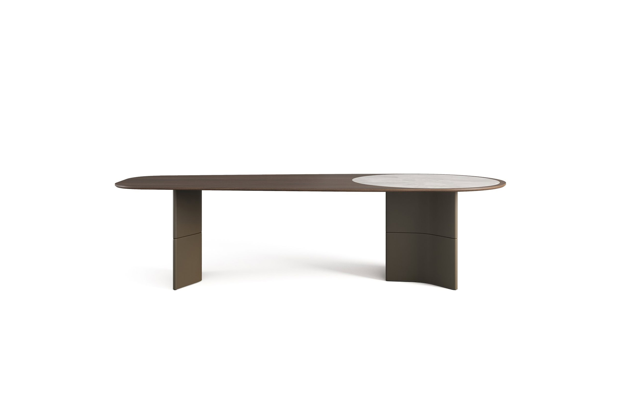 Table Arche Elegante sur fond blanc, vue de face