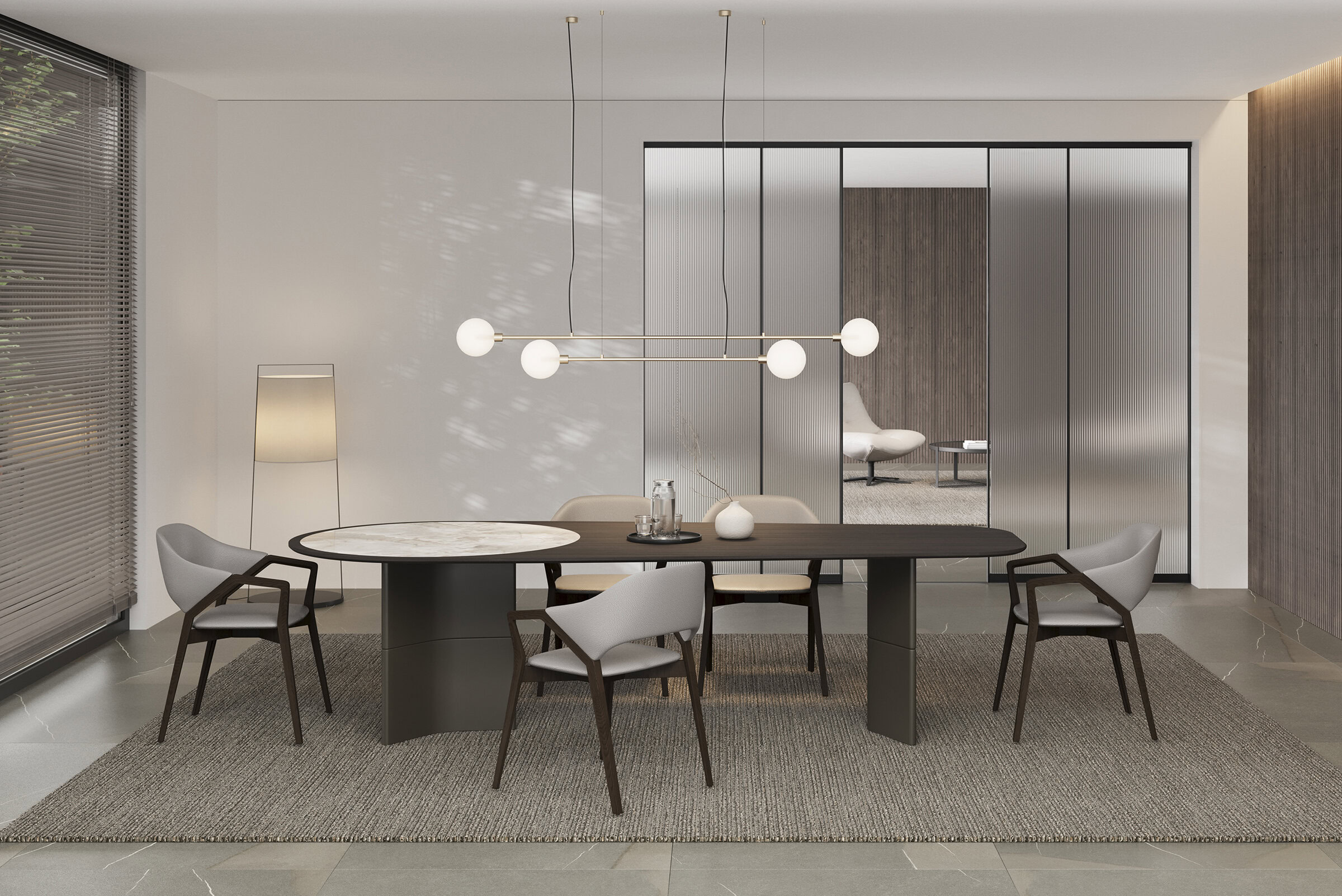 Table Arche Elegante dans une salle à manger