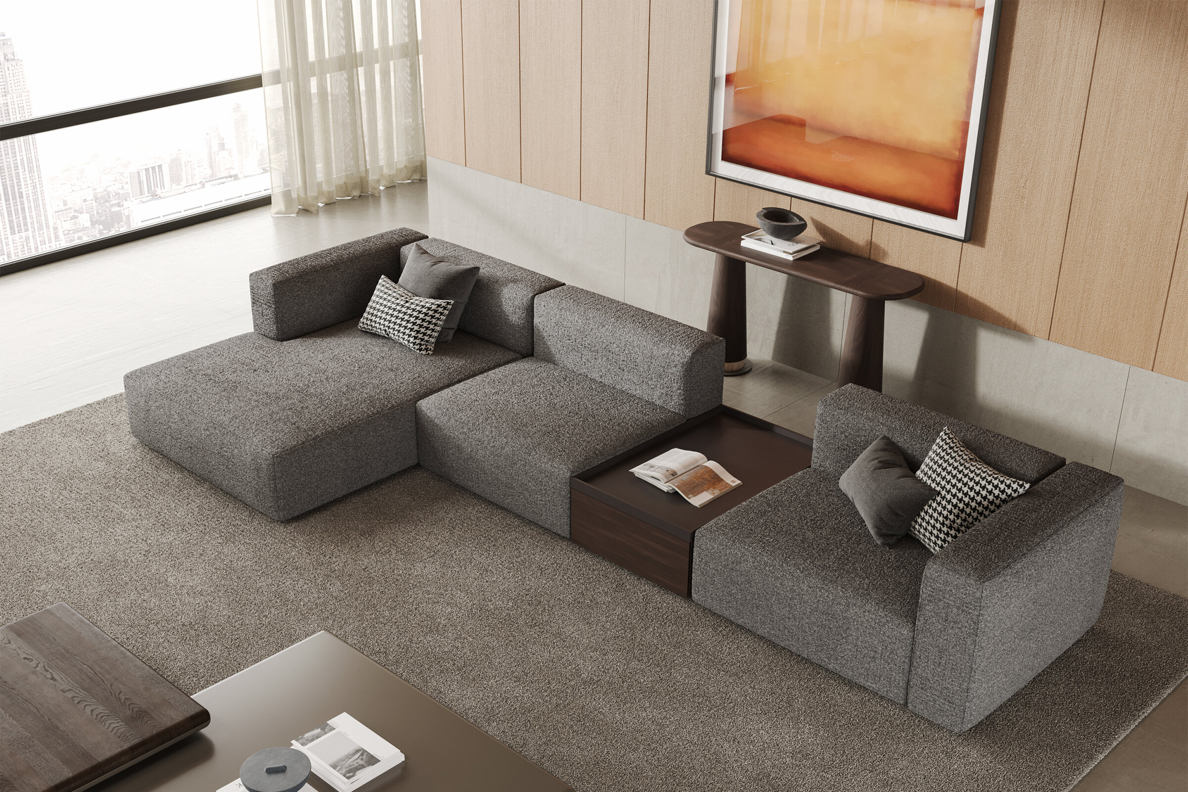 Table console Arte dans une entrée