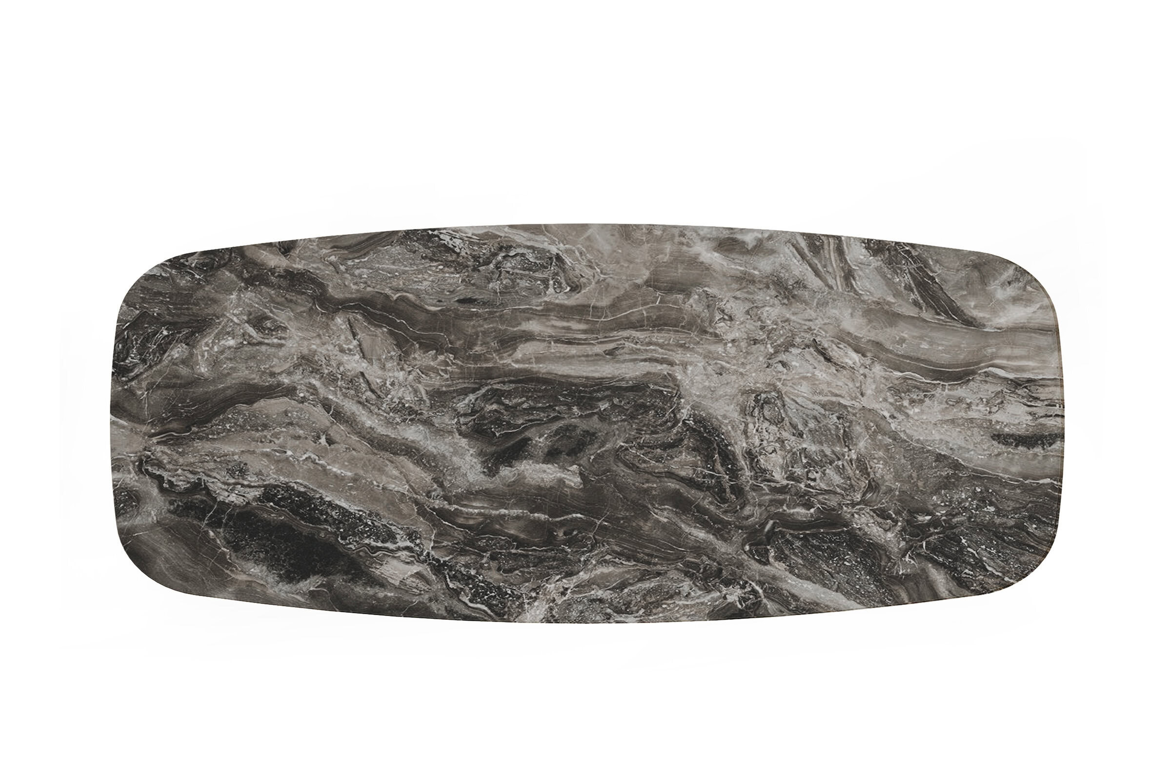 Table Avalon sur fond blanc, vue de dessus