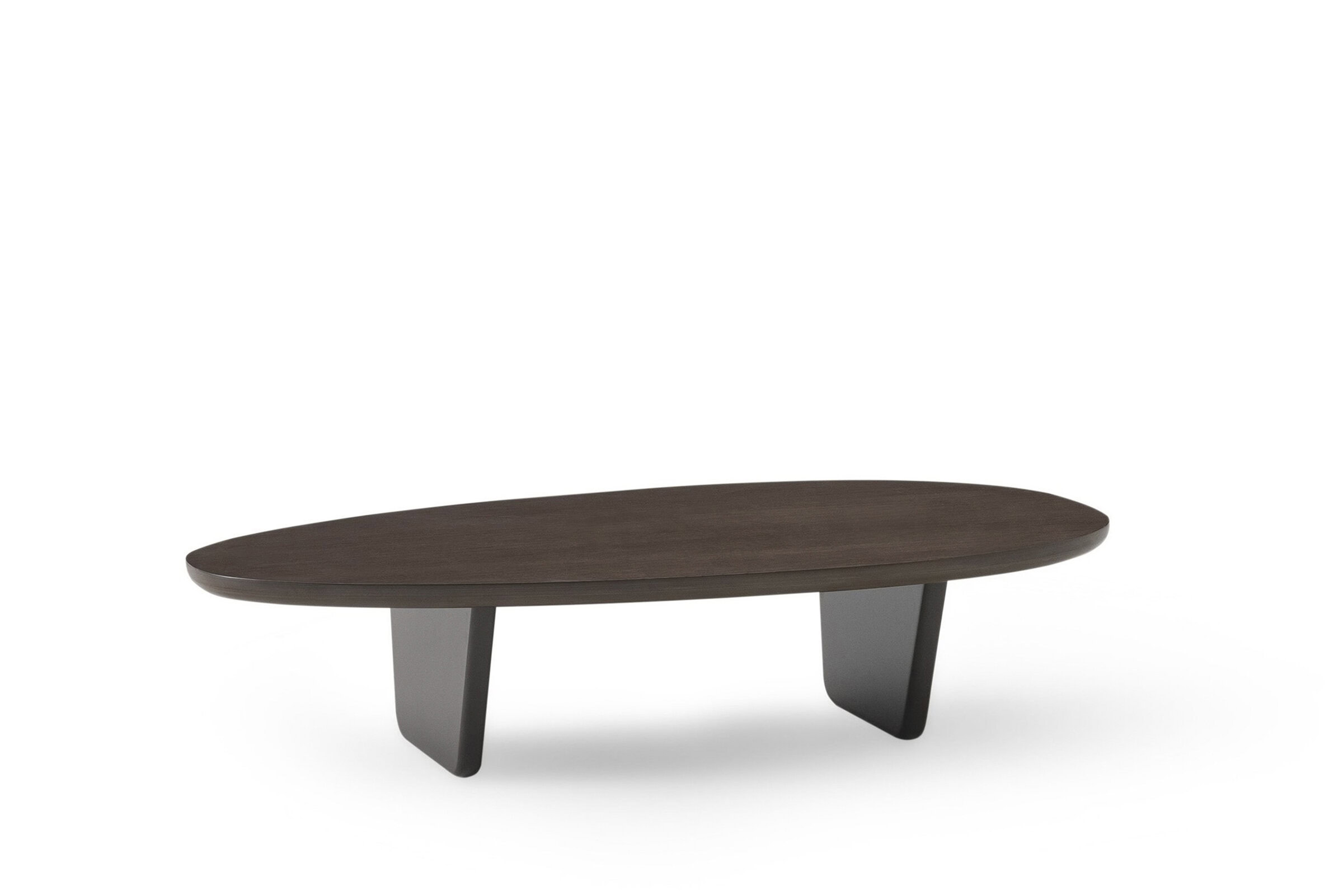 Vue de profil de la petite table Barcelona