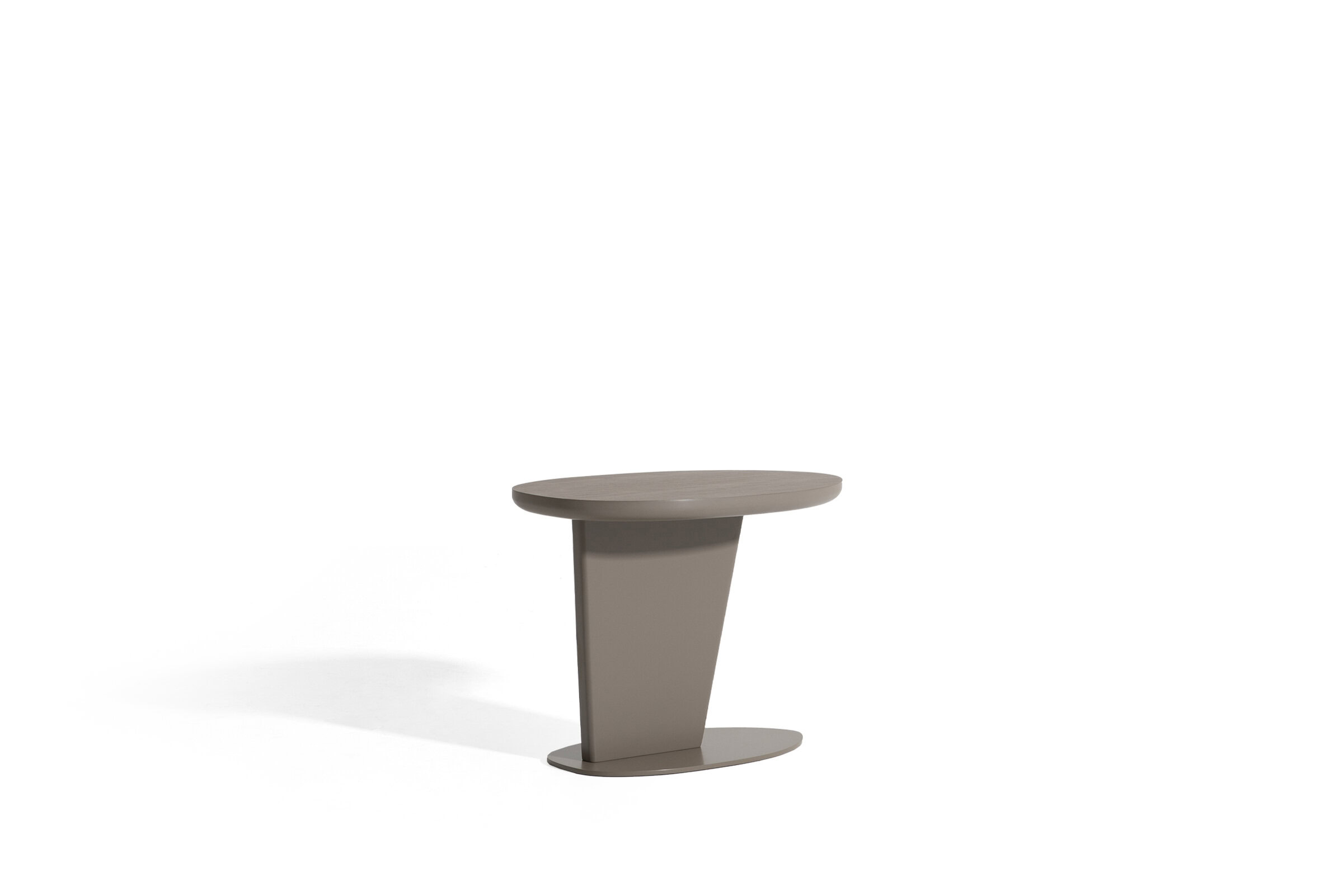 Vue de profil de la table d'appoint Barcelona