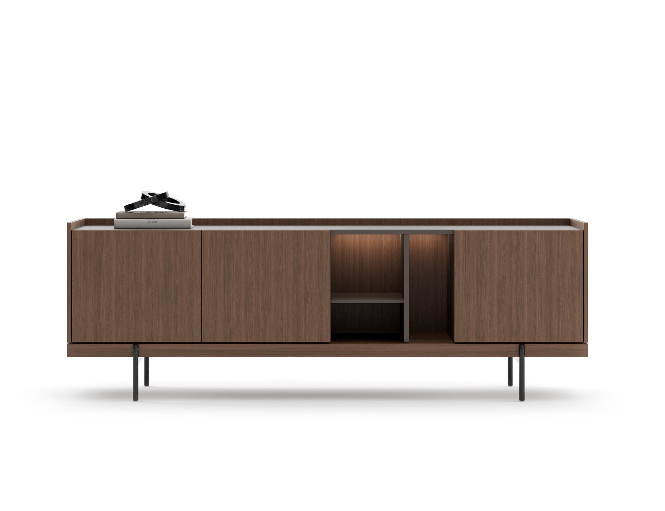 Buffet Barcelona sur fond blanc, vue de face