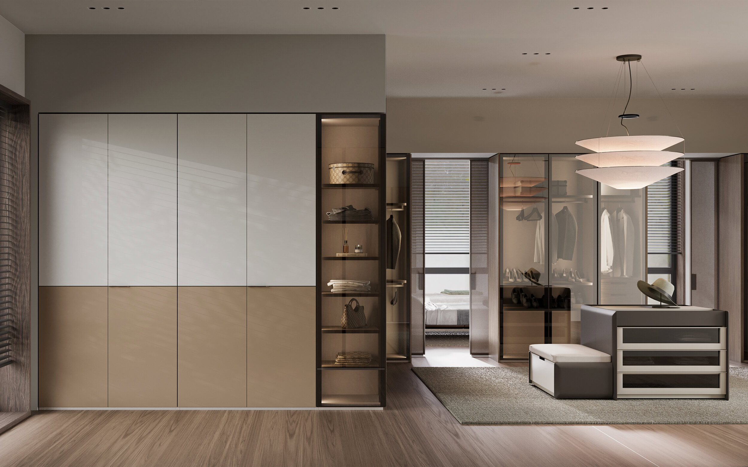 Tiroirs et étagères du dressing Beta