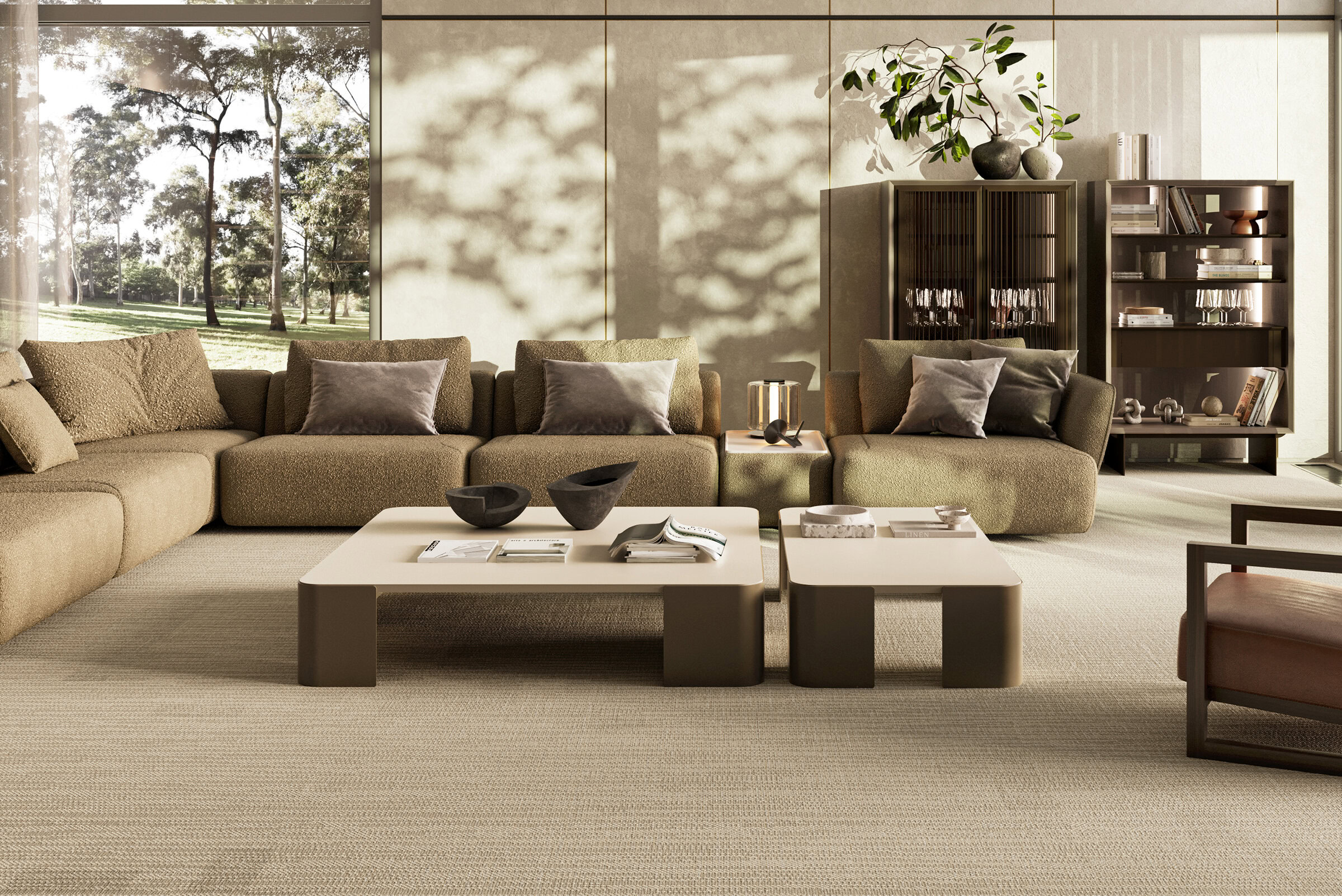 Vue de dessus de la table basse Bloom