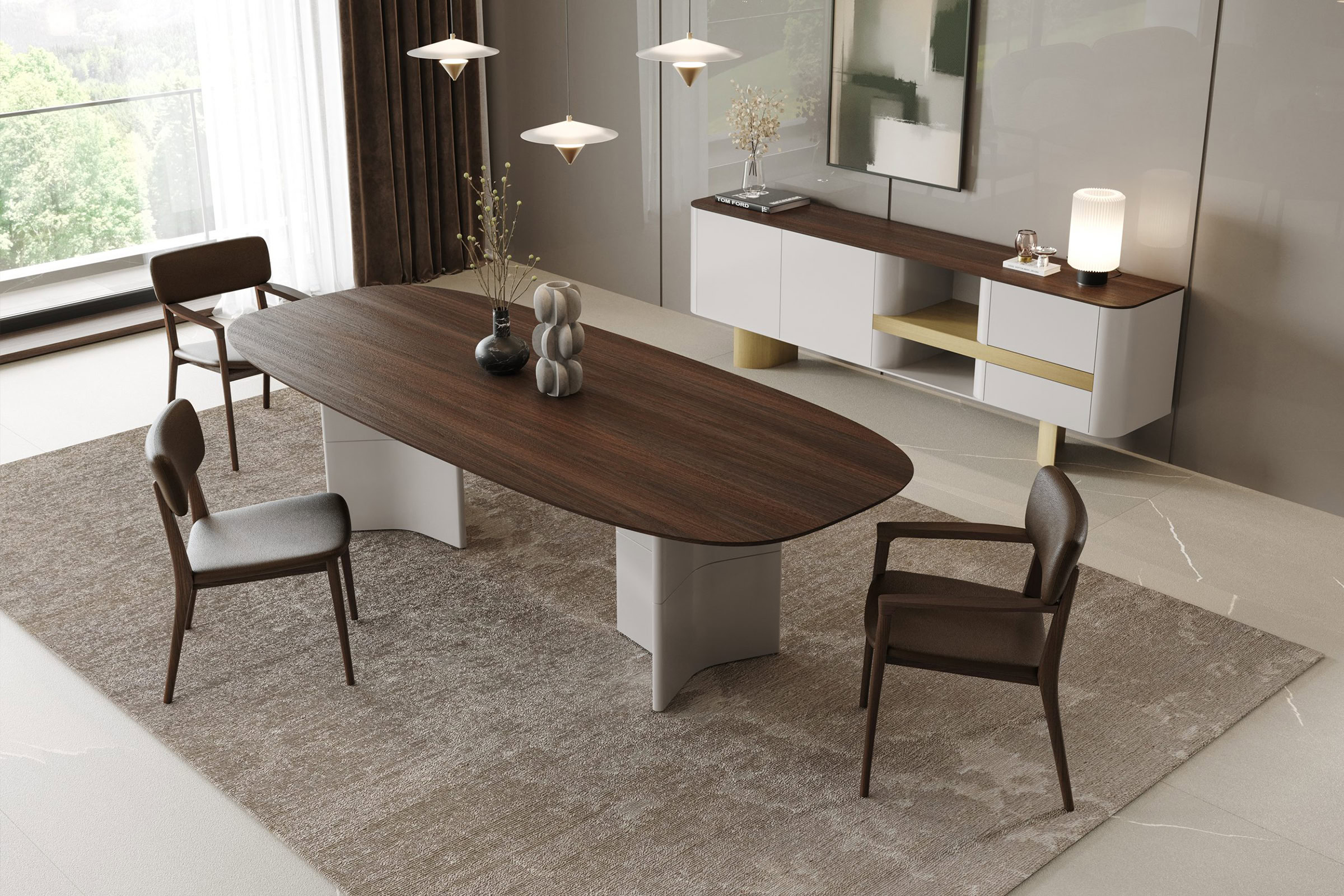 Buffet Bloom dans une salle à manger