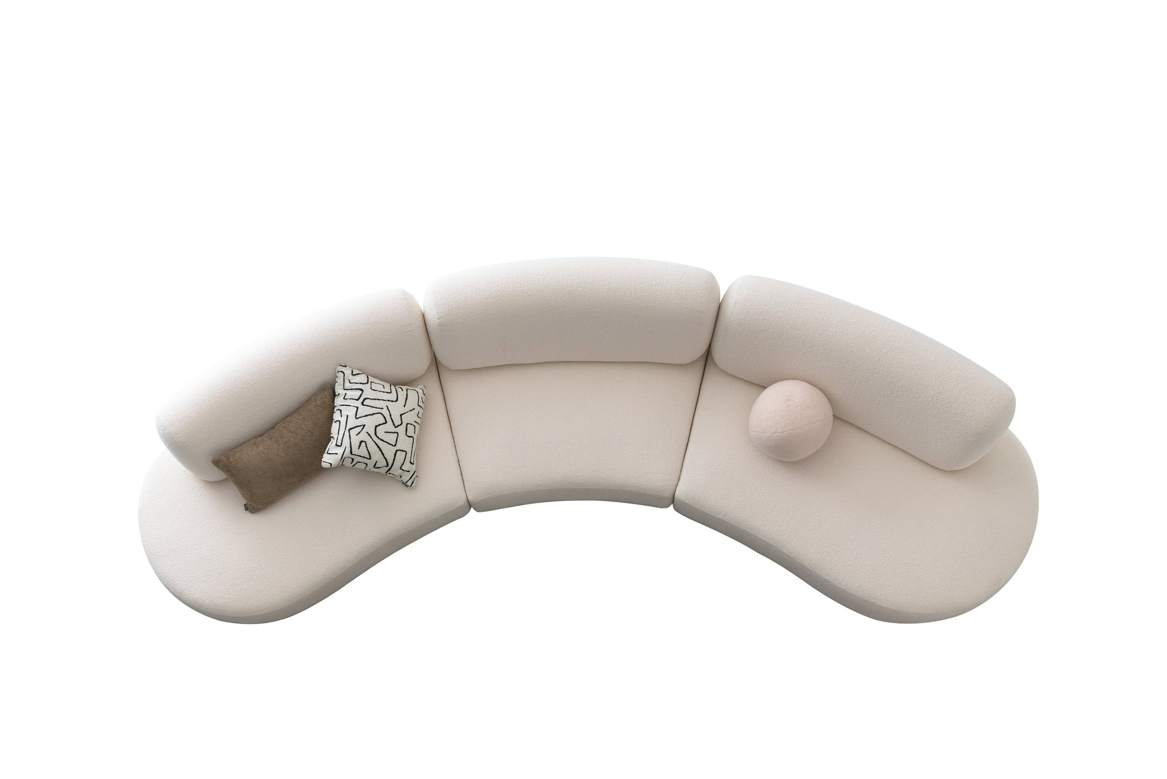 Canapé Bon Bon composition d'angle sur fond blanc