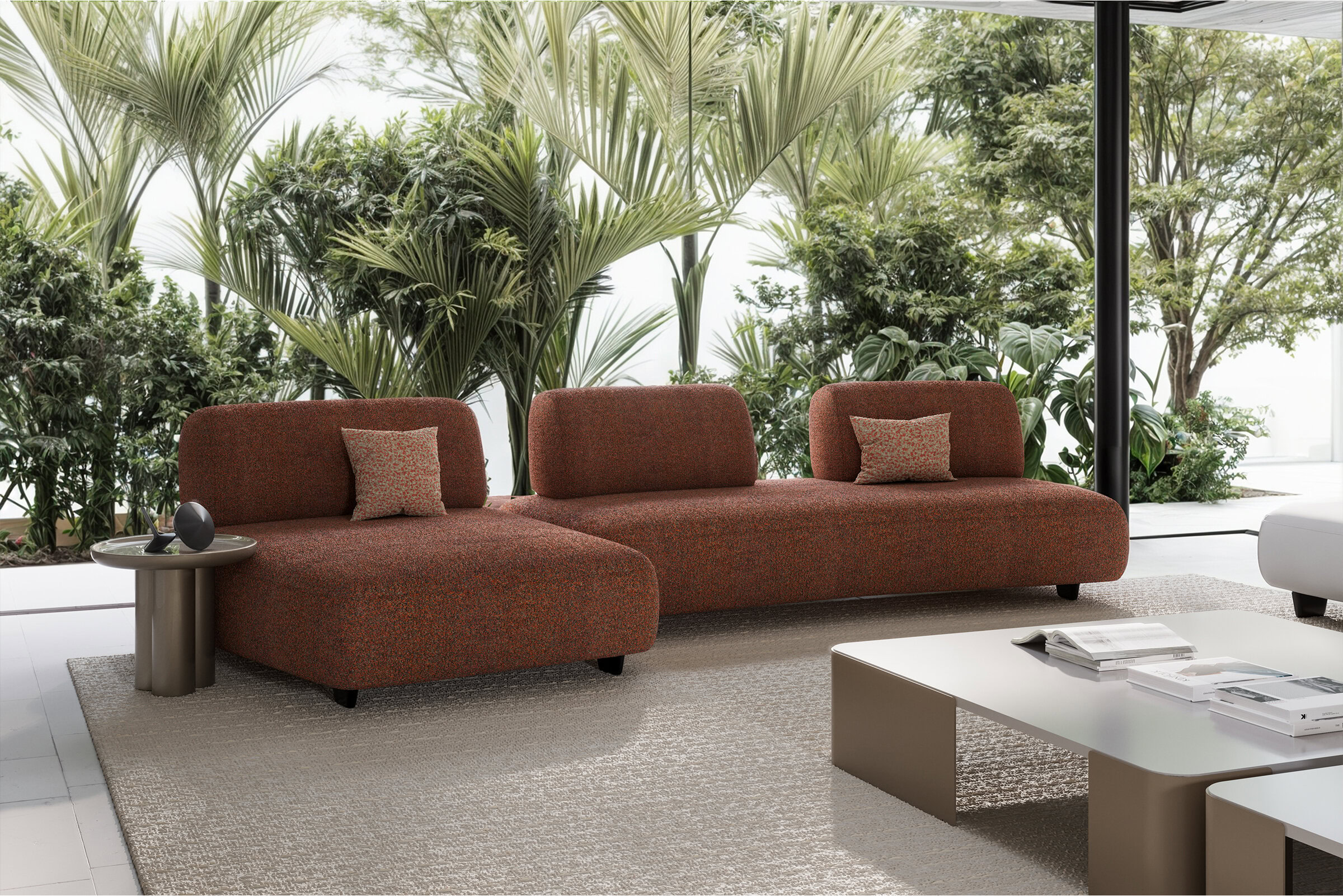 Élégance du canapé Bon Bon Linea rouge