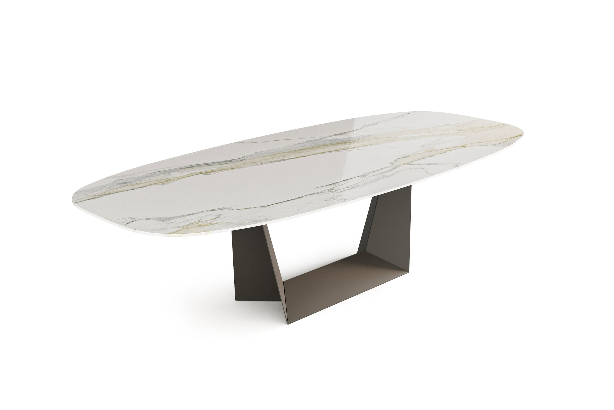 Table Brera sur fond blanc, vue de face