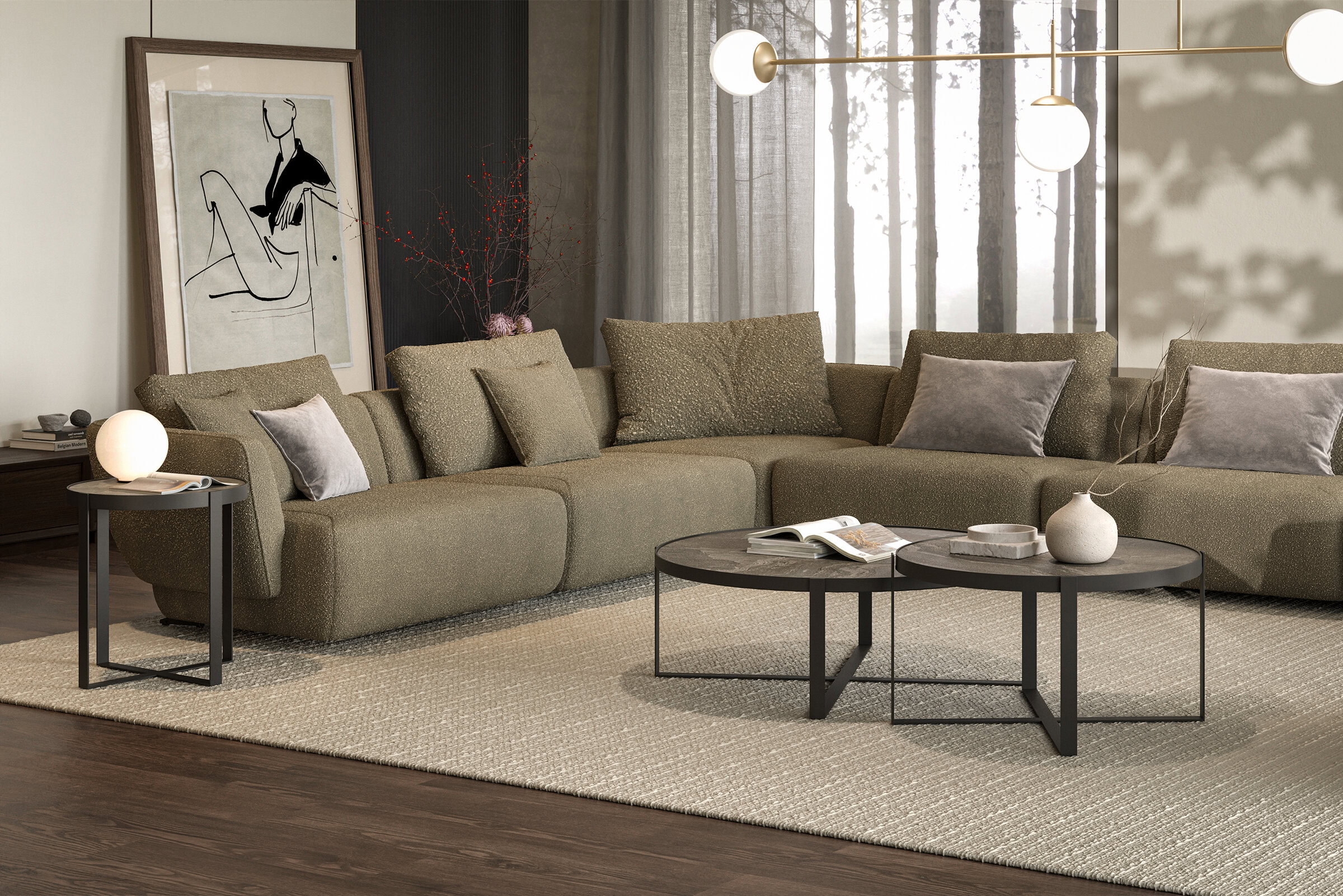 La table Capella Stone comme pièce centrale