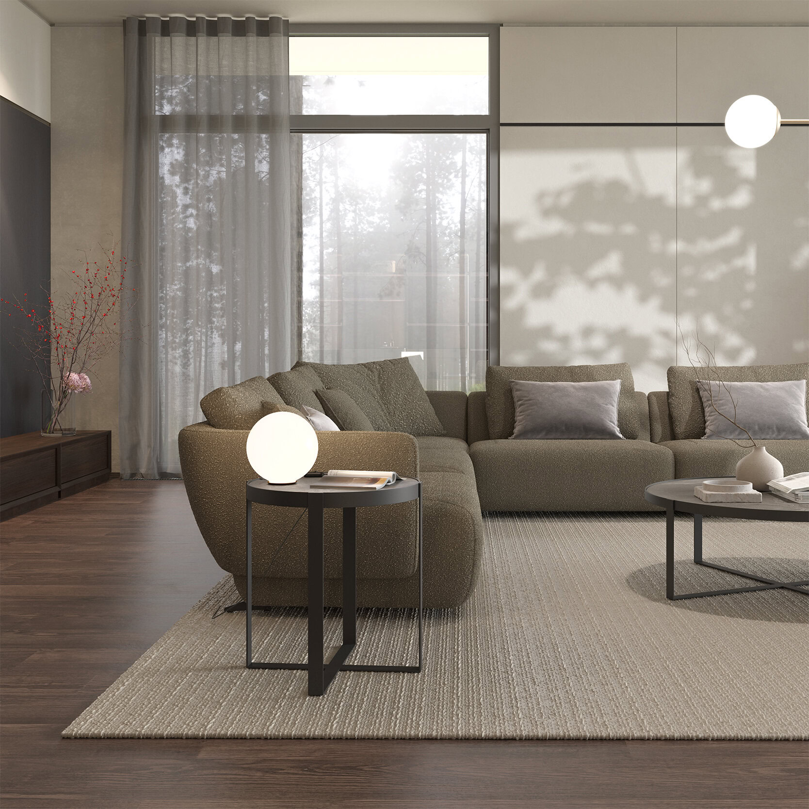 Vue de dessus des tables Capella Stone