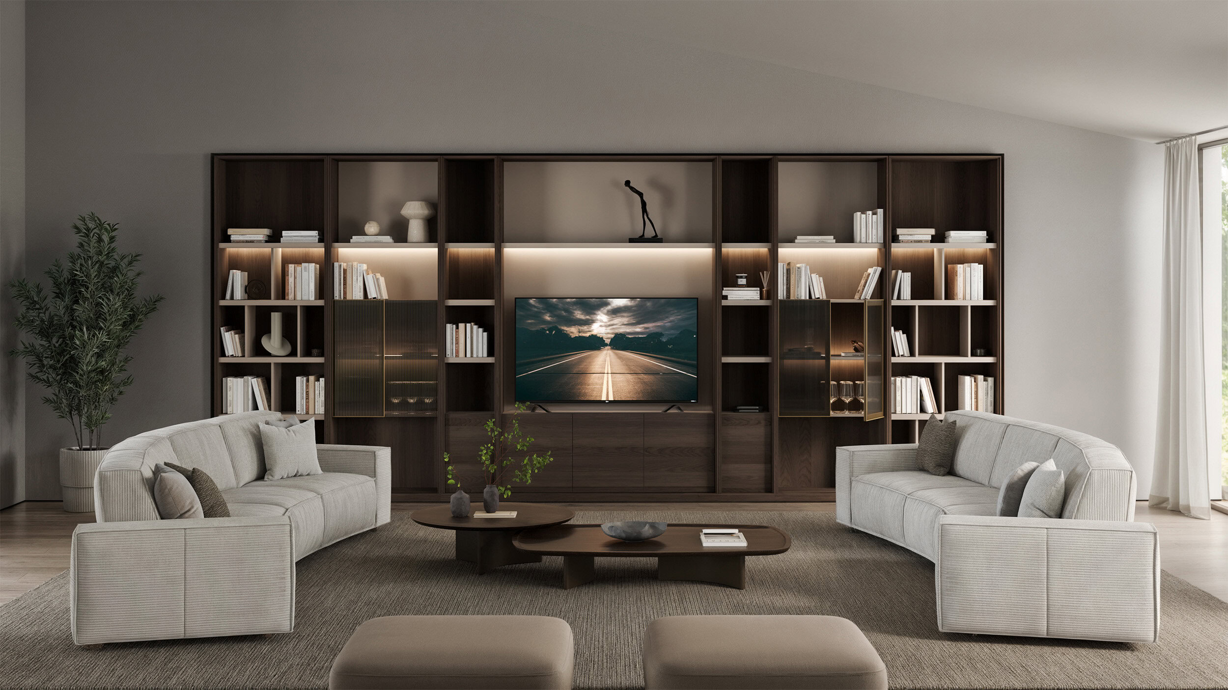 Ambiance confortable avec le canapé Cavalli