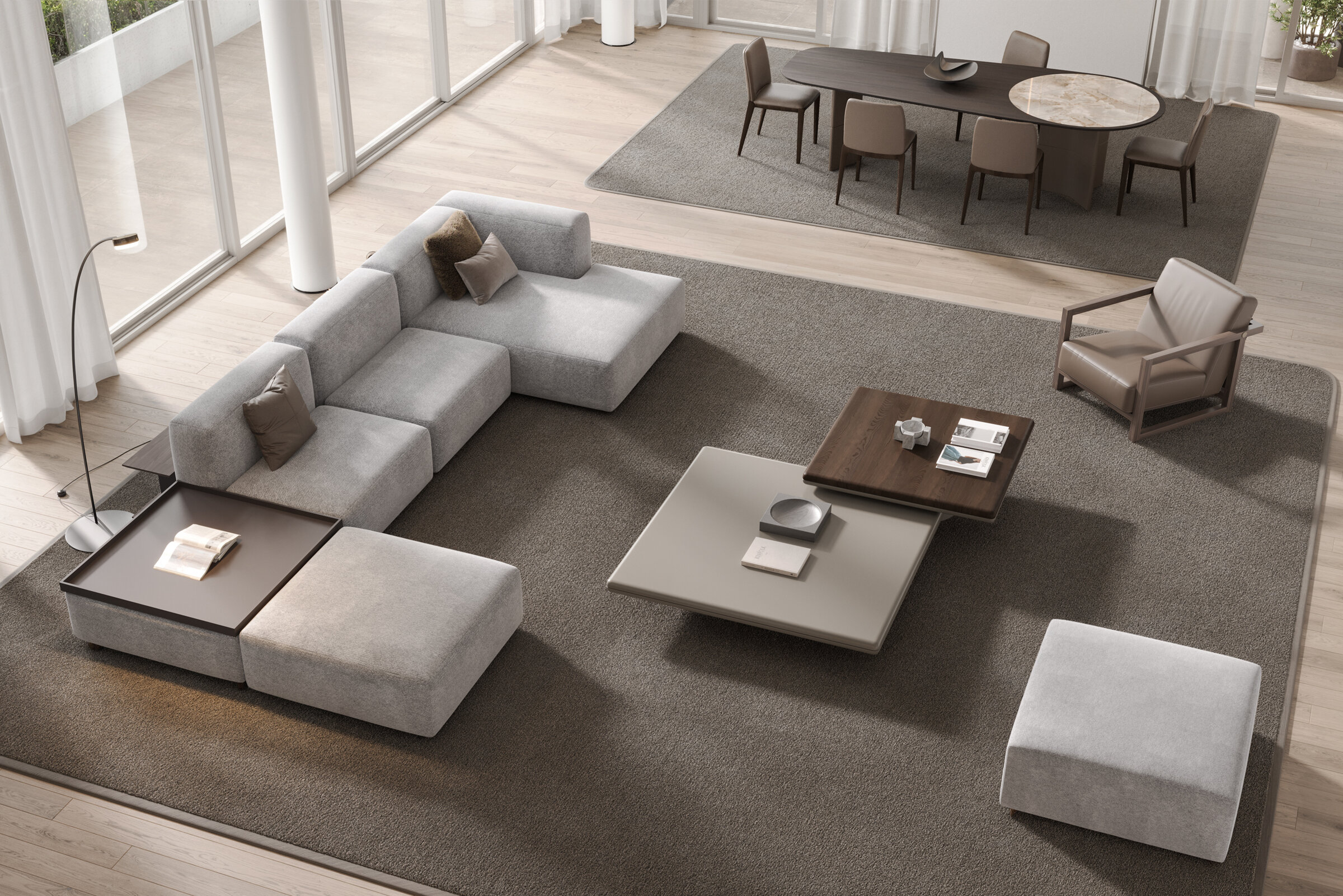 Ambiance avec canapé Cubic