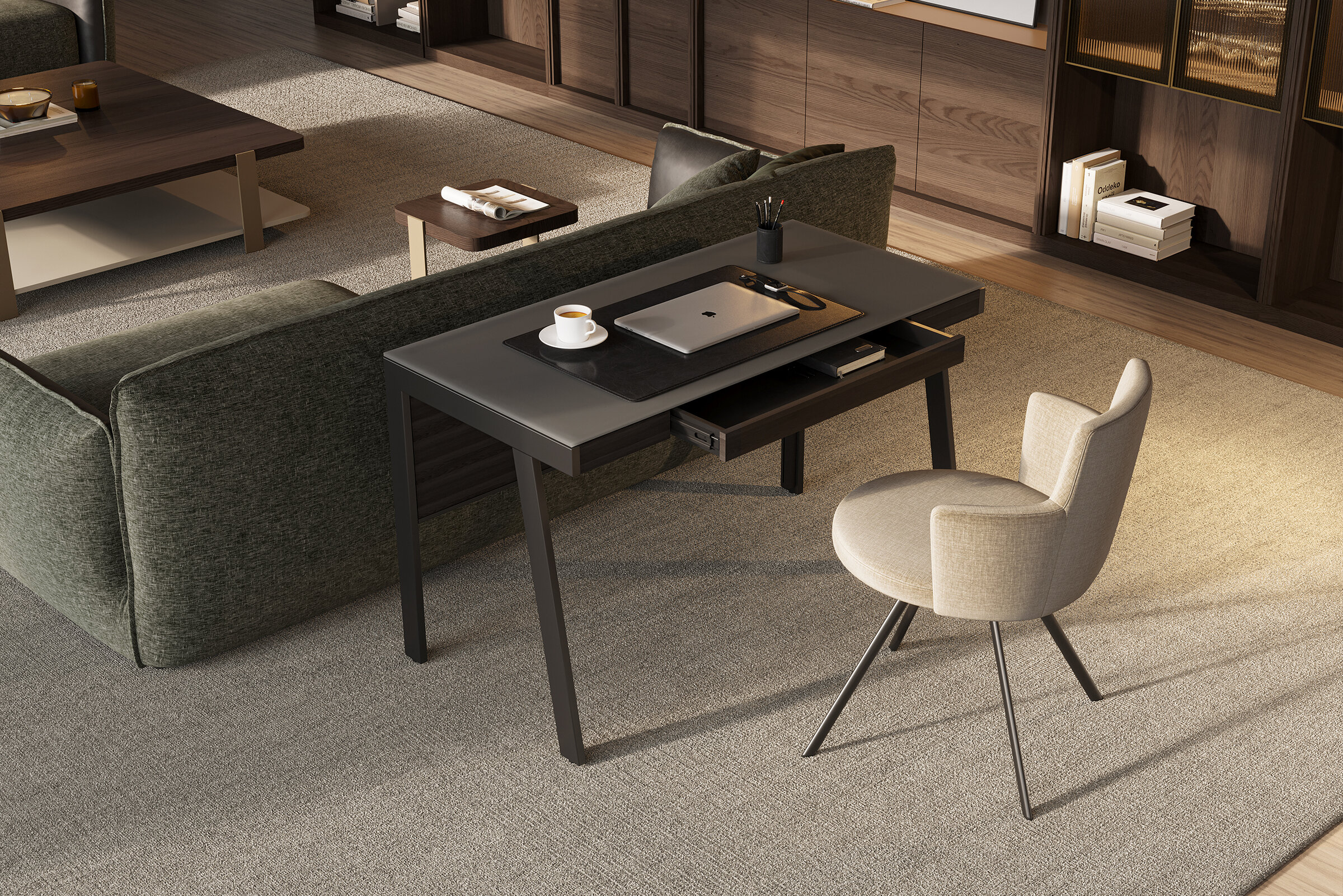 Détail du design du bureau Dandy