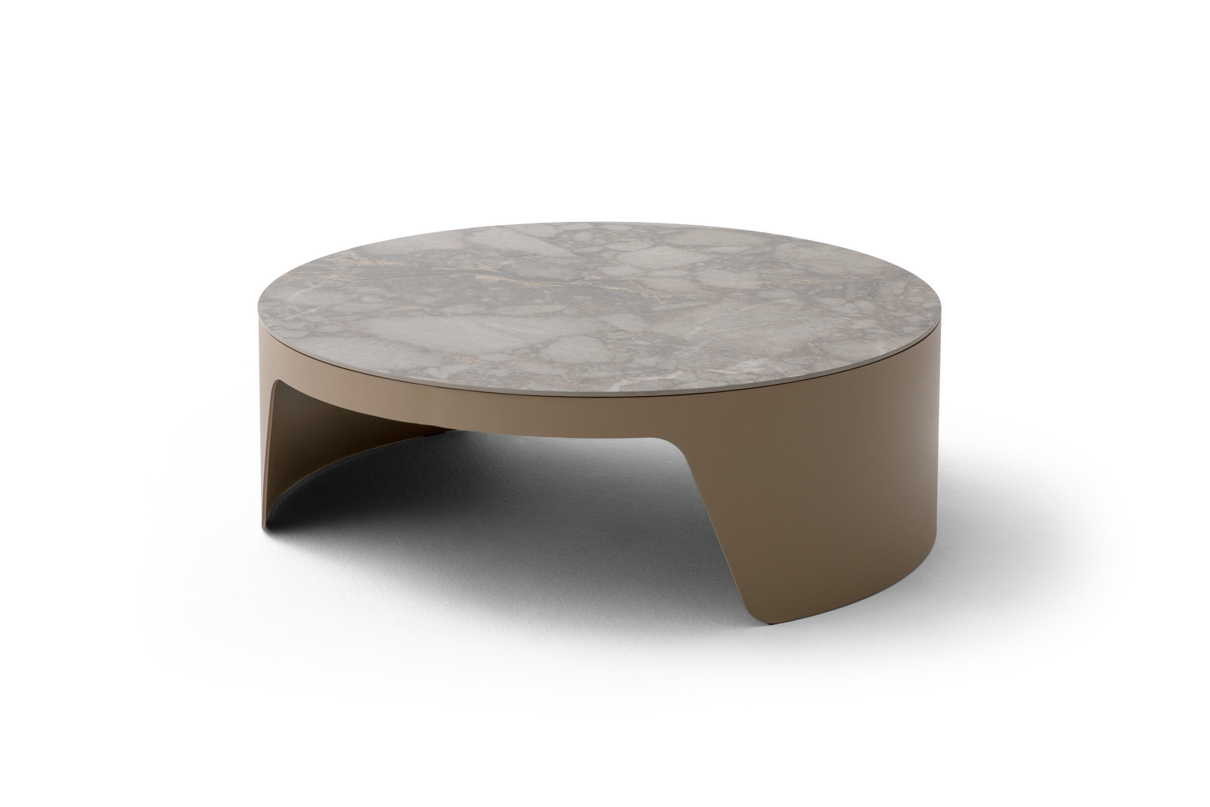 Table basse centrale Element sur fond blanc