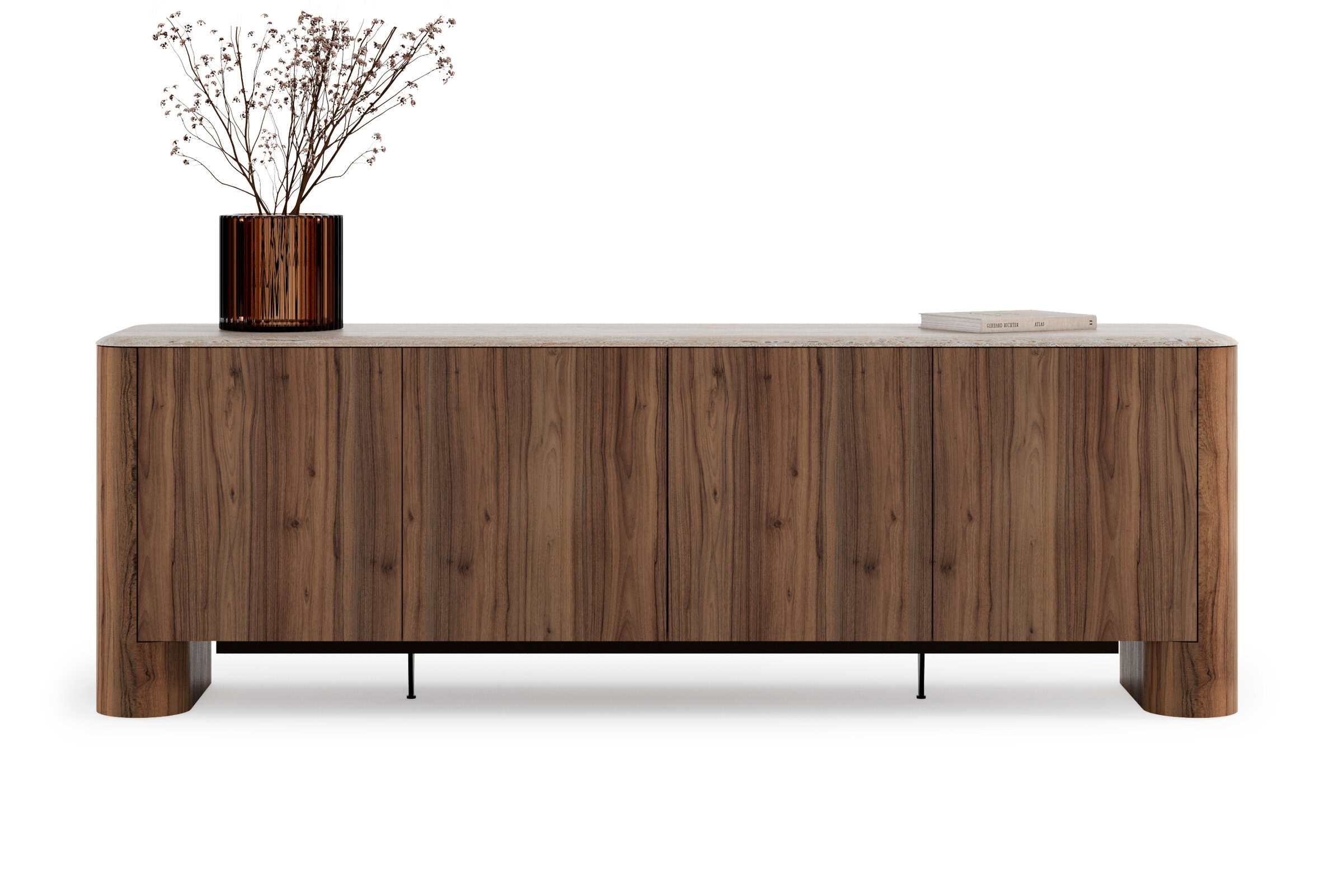 Buffet Enna sur fond blanc, vue de trois-quarts