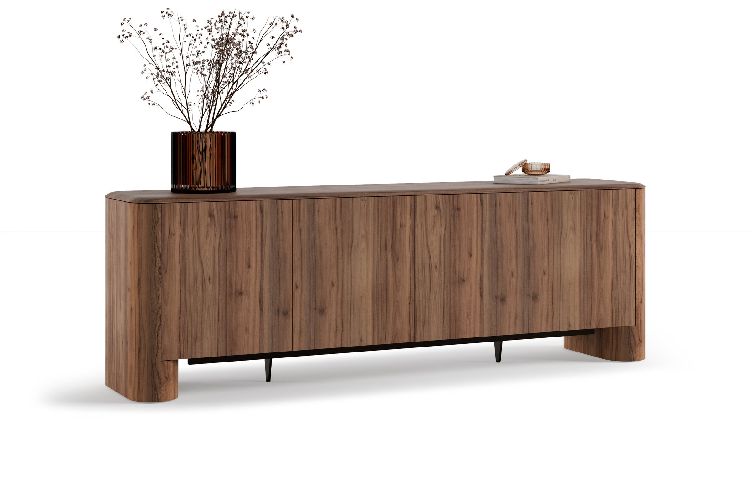 Buffet Enna sur fond blanc, vue de profil