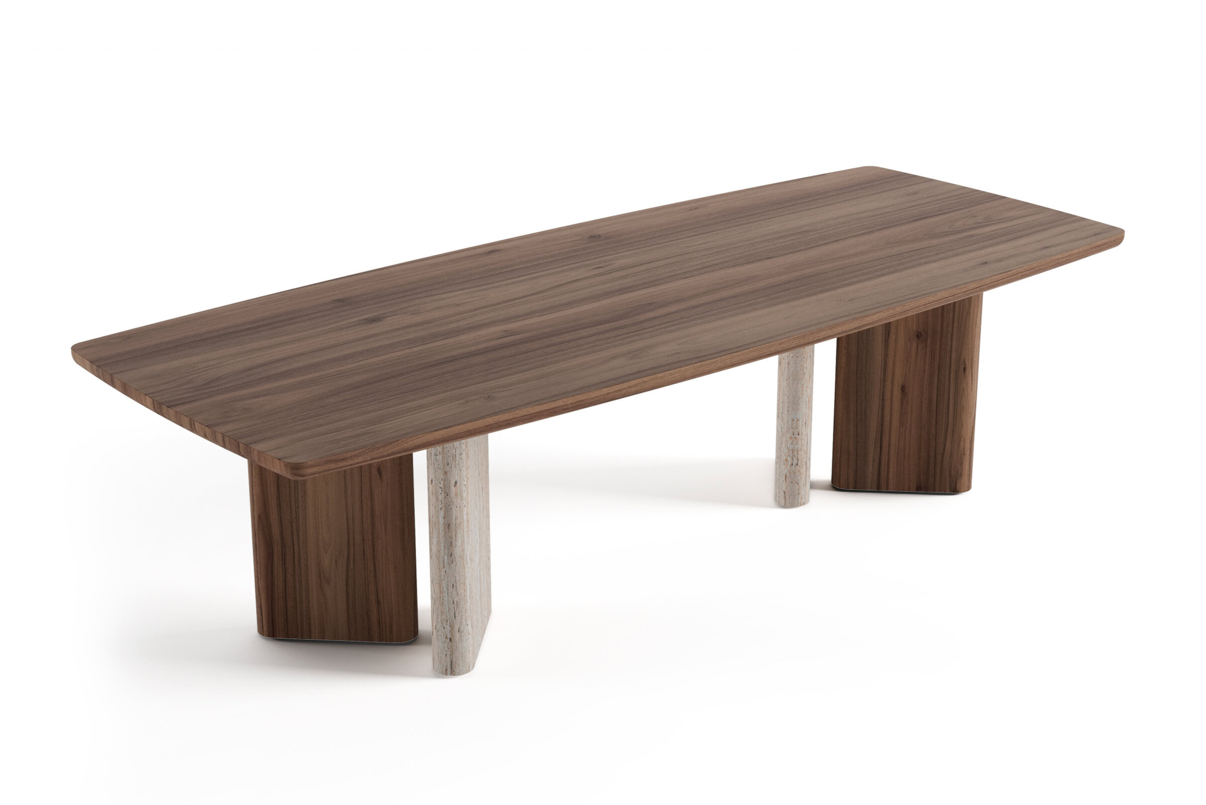 Table Enna sur fond blanc, vue de face