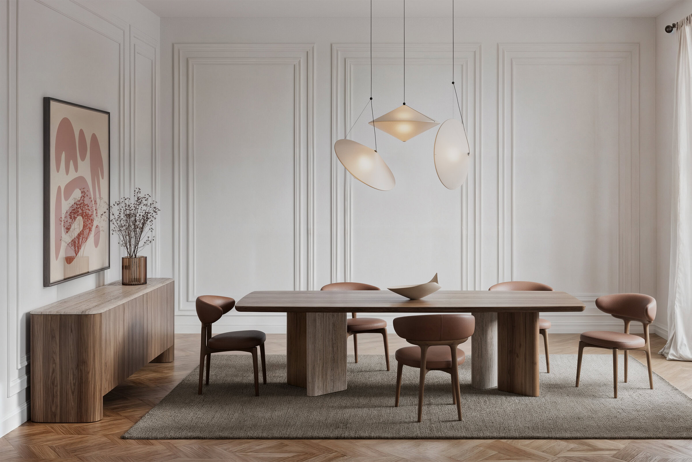 Détail du pied de la table Enna