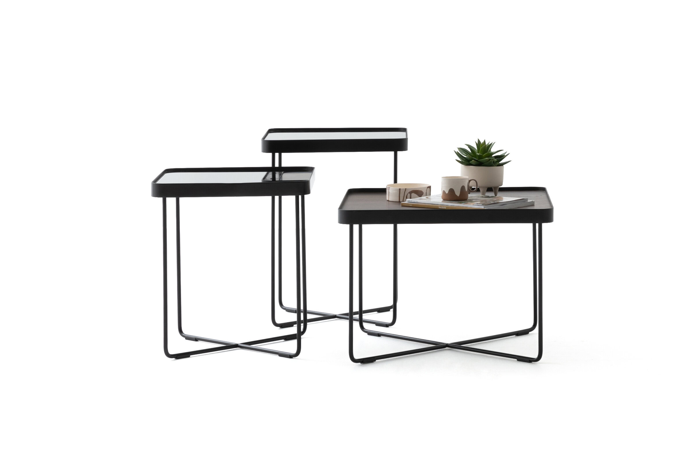 Set de tables basses Forte sur fond blanc