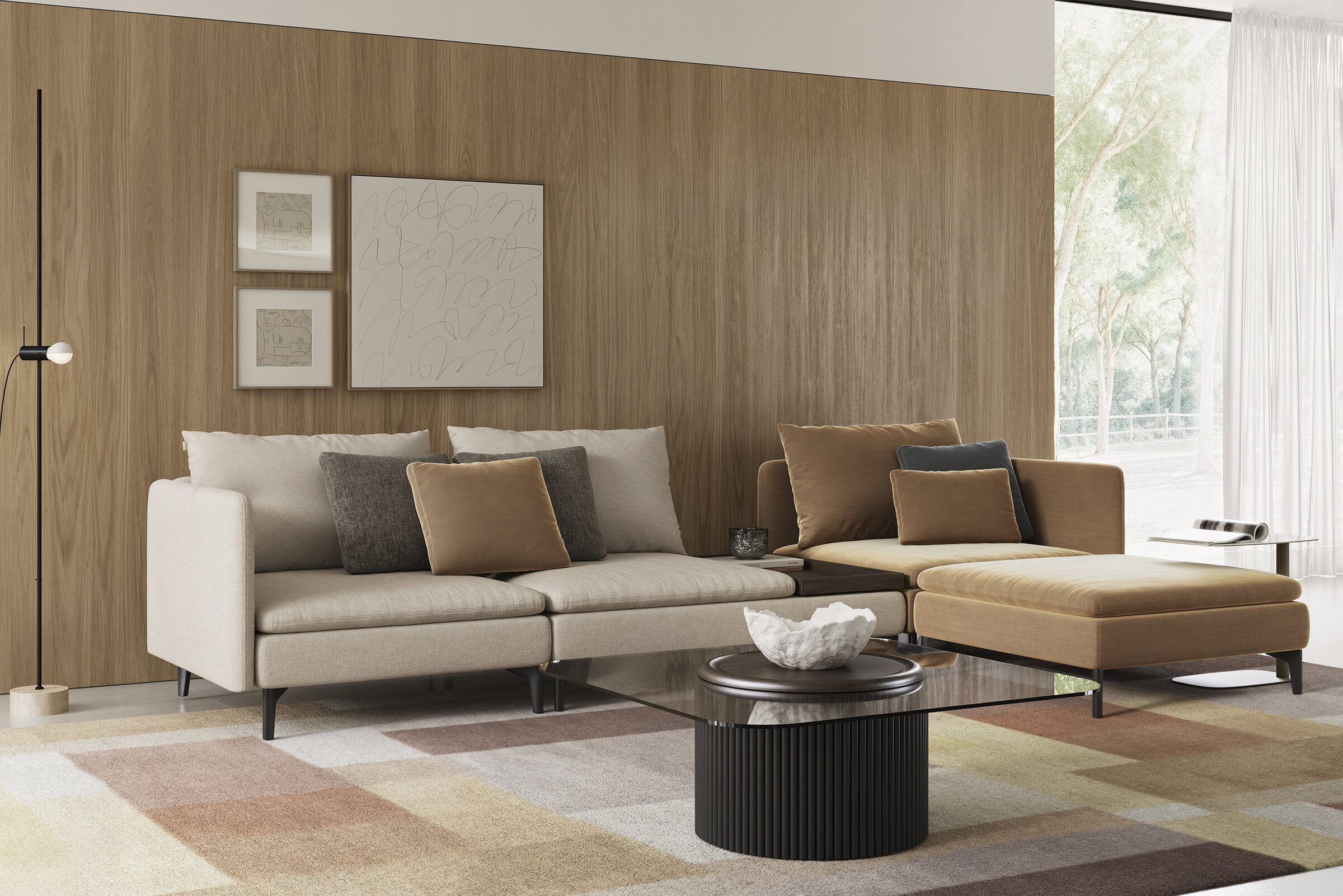 Tables basses Solid dans un salon moderne