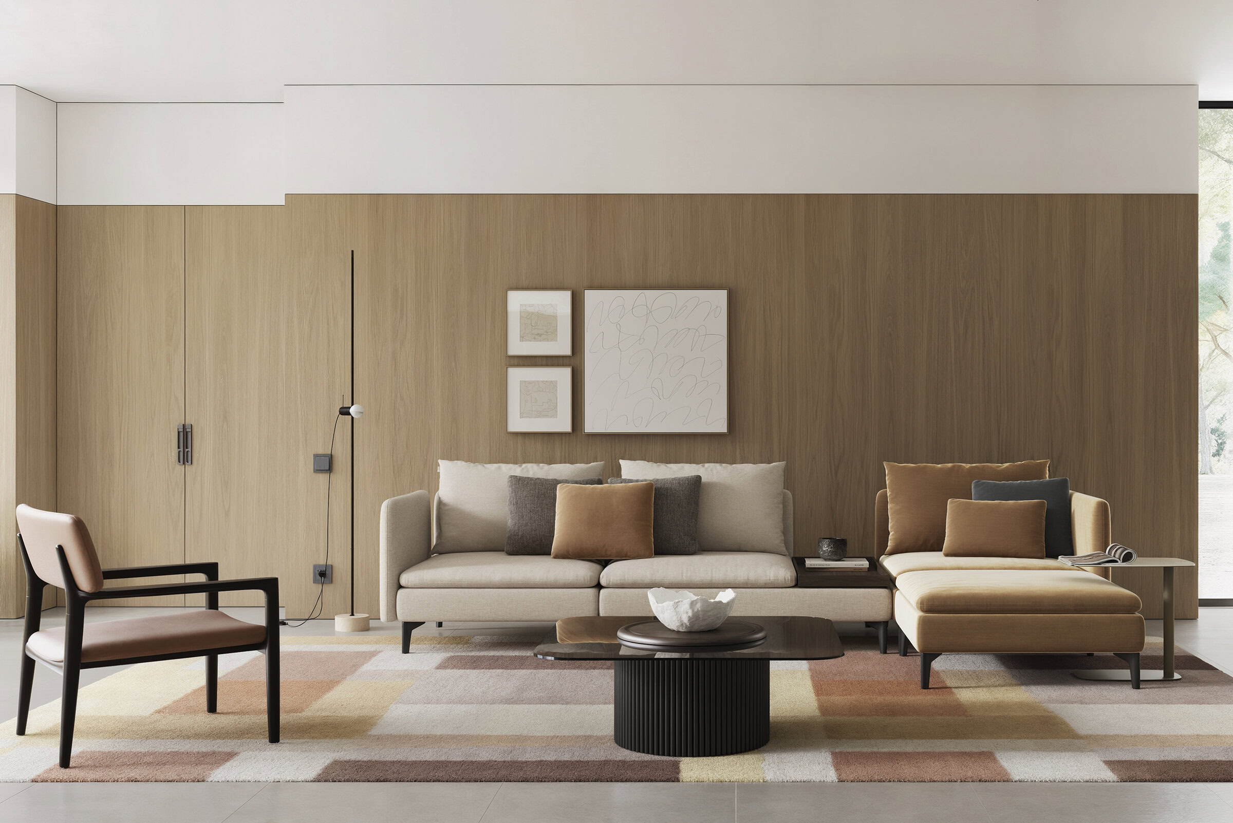 Module avec table basse intégrée du canapé Fox