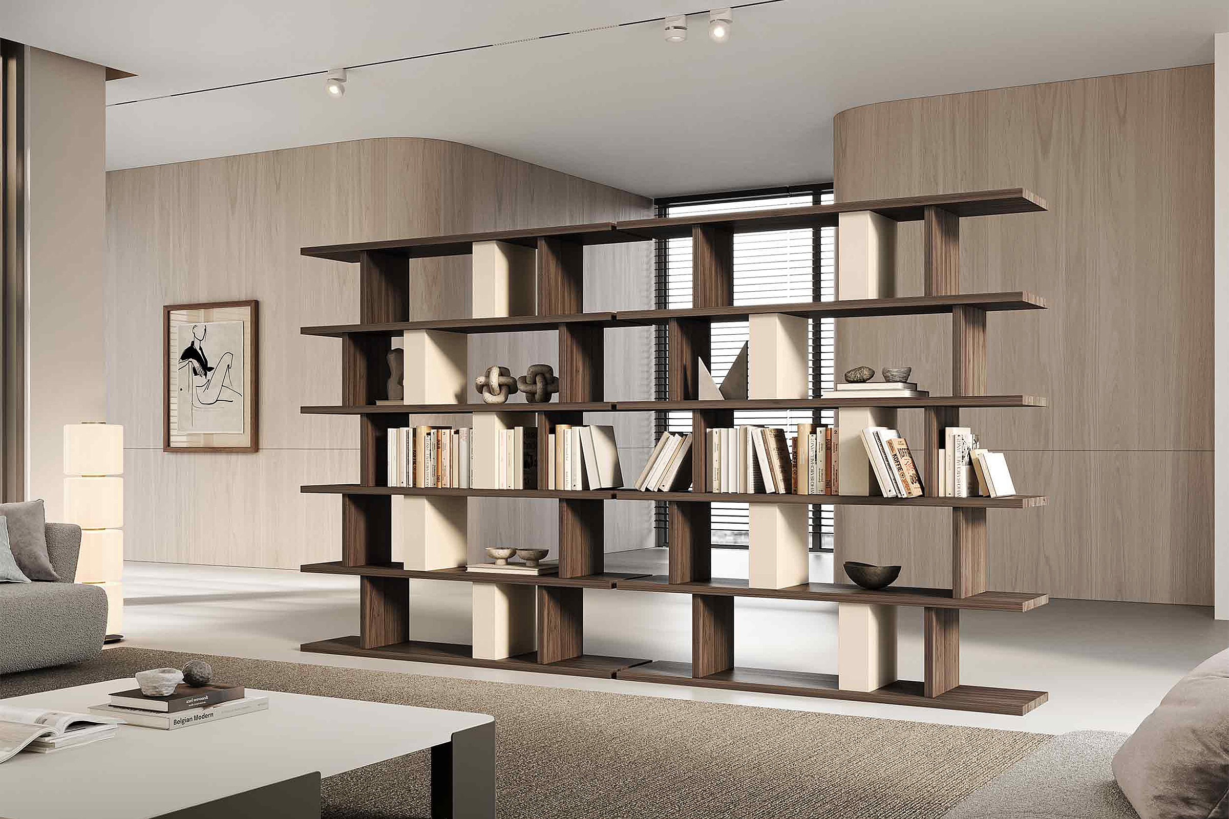 Détail de la structure de l'étagère Hector