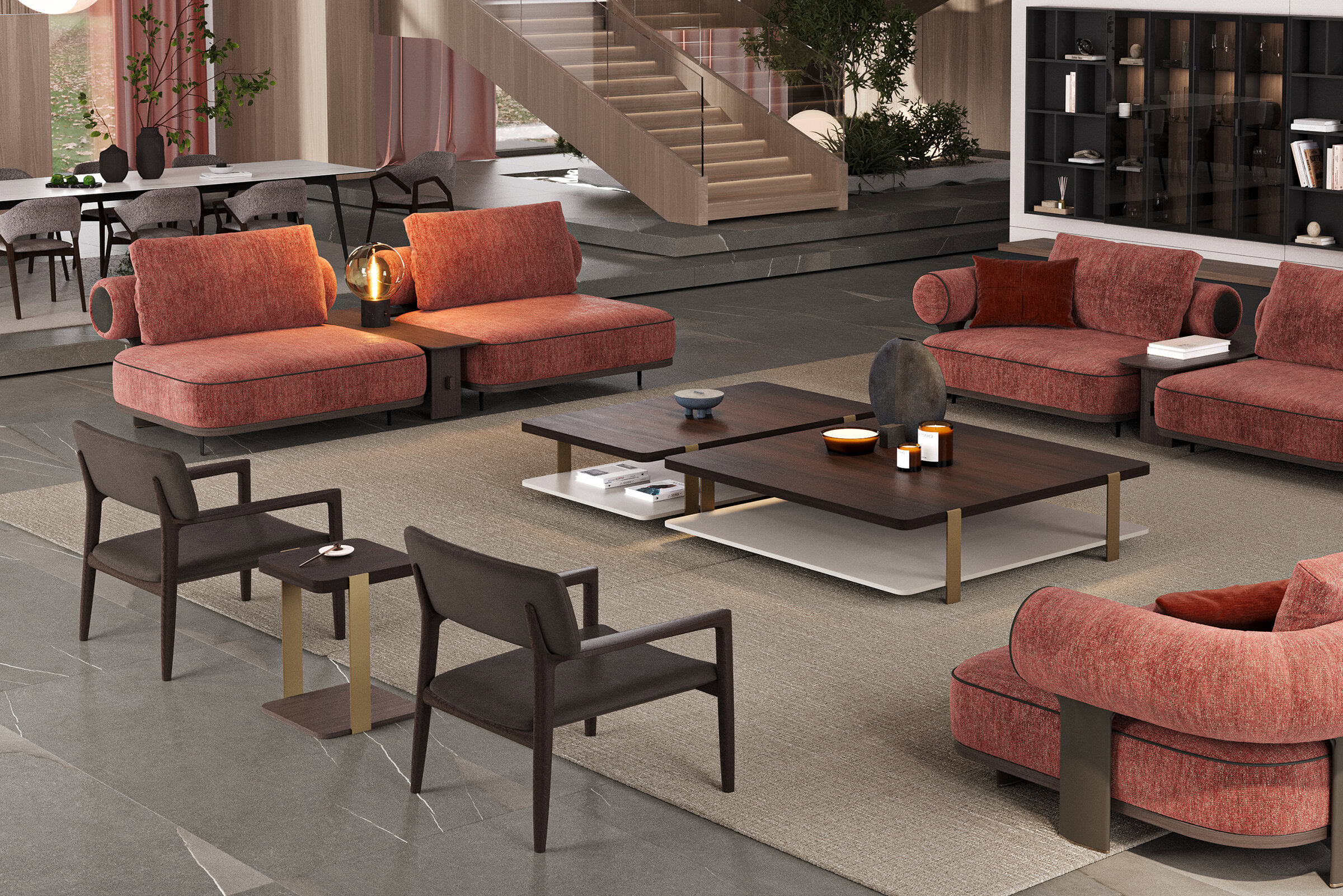 Collection de tables Hector dans un salon