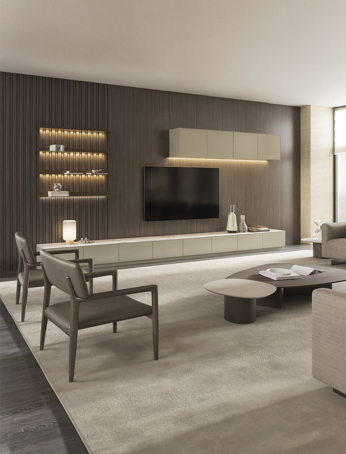 Les tables Lava comme point focal du salon