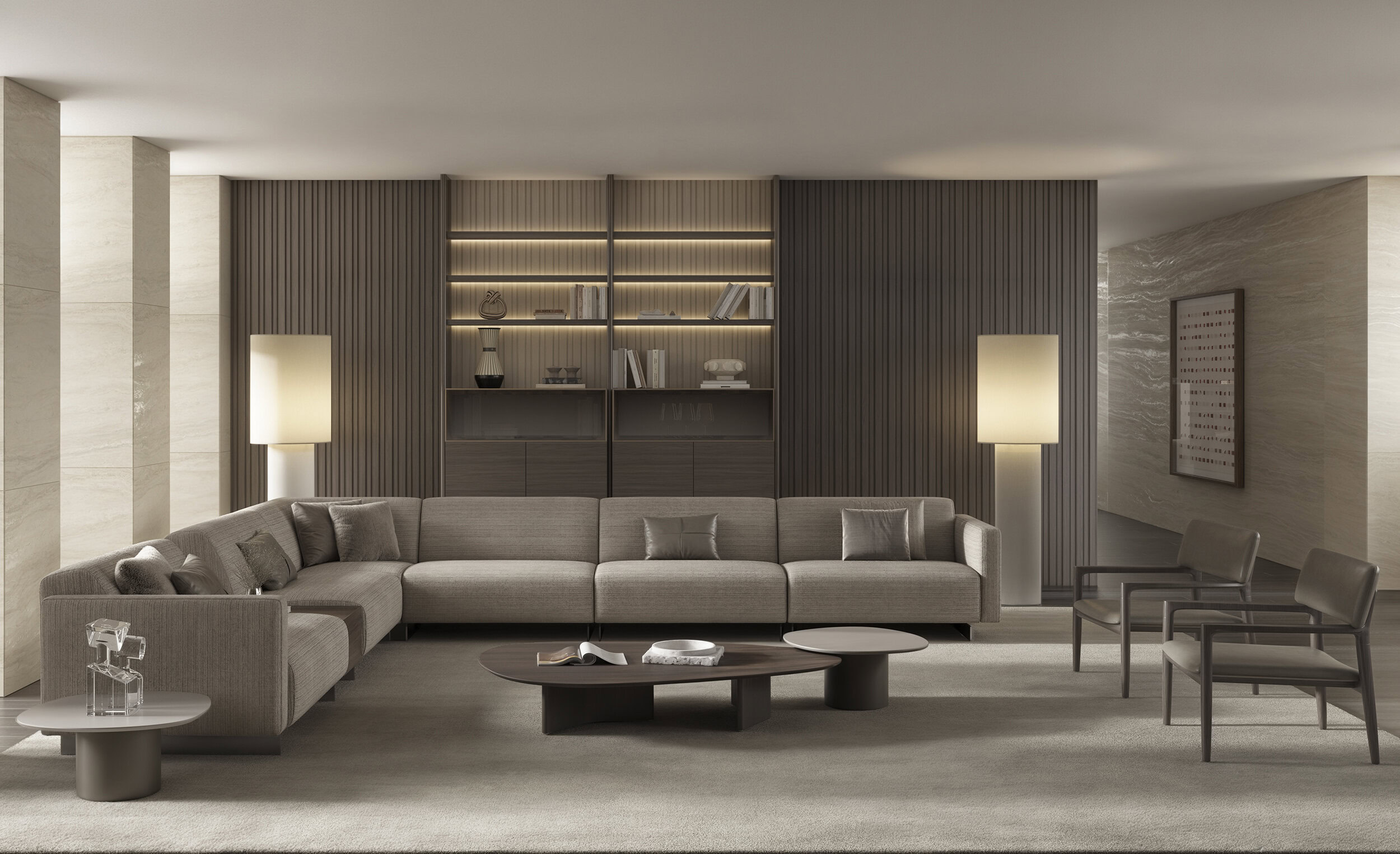 Détail du design organique de la table Lava