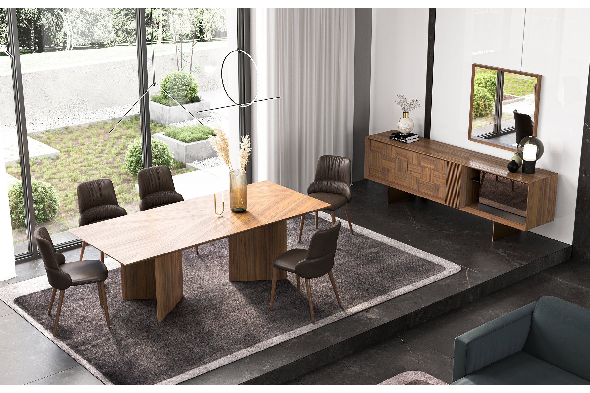 Table Patrimoine dans une salle à manger