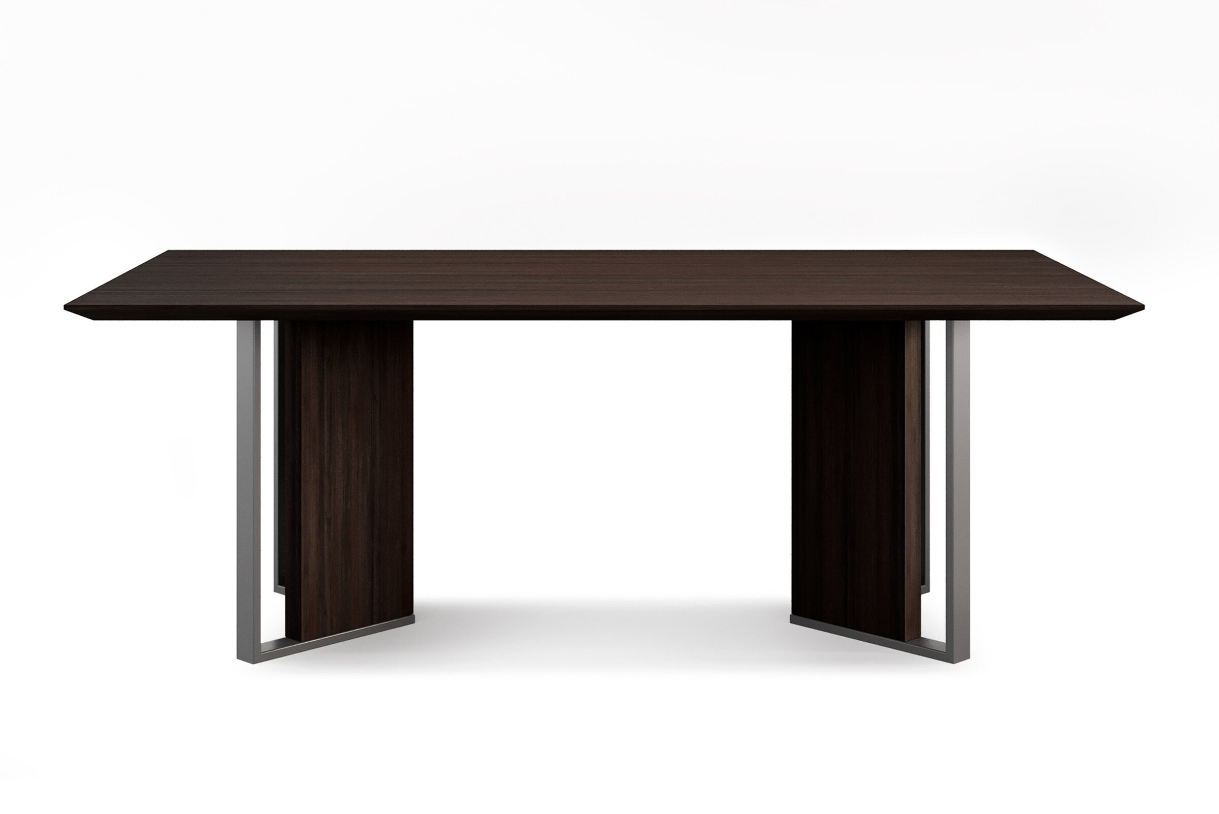 Table Hiro sur fond blanc, vue de face