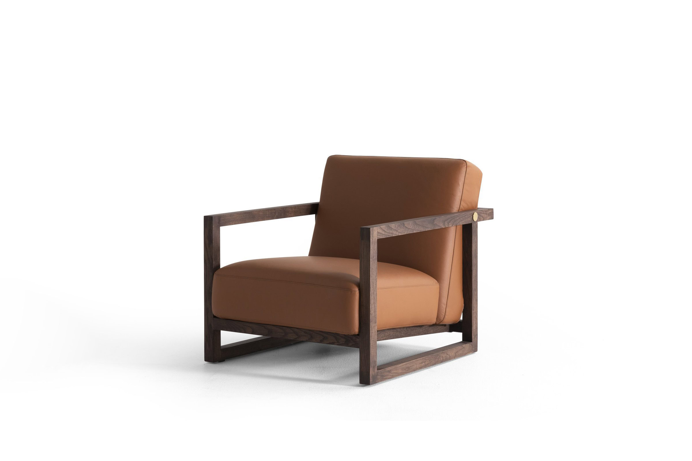 Fauteuil Jenga sur fond blanc, vue de profil