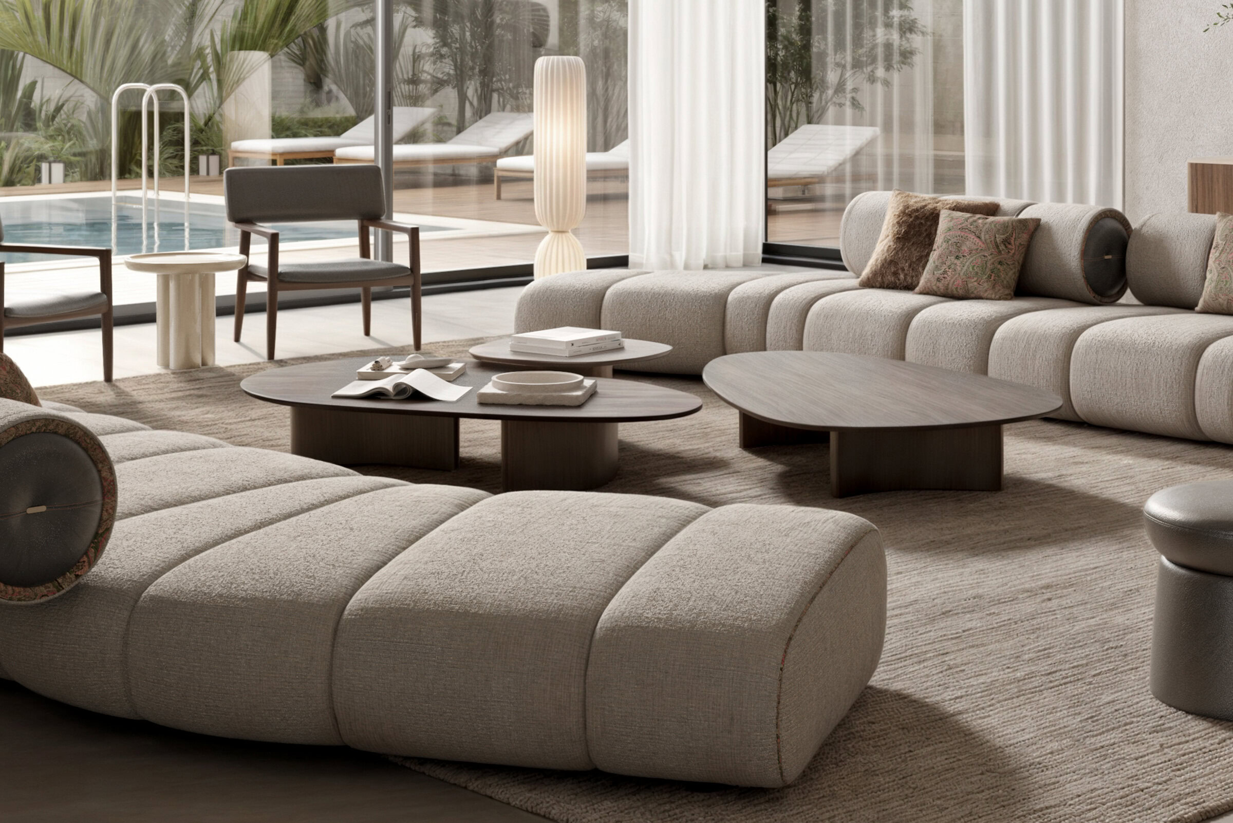 Ambiance avec les tables basses Lava