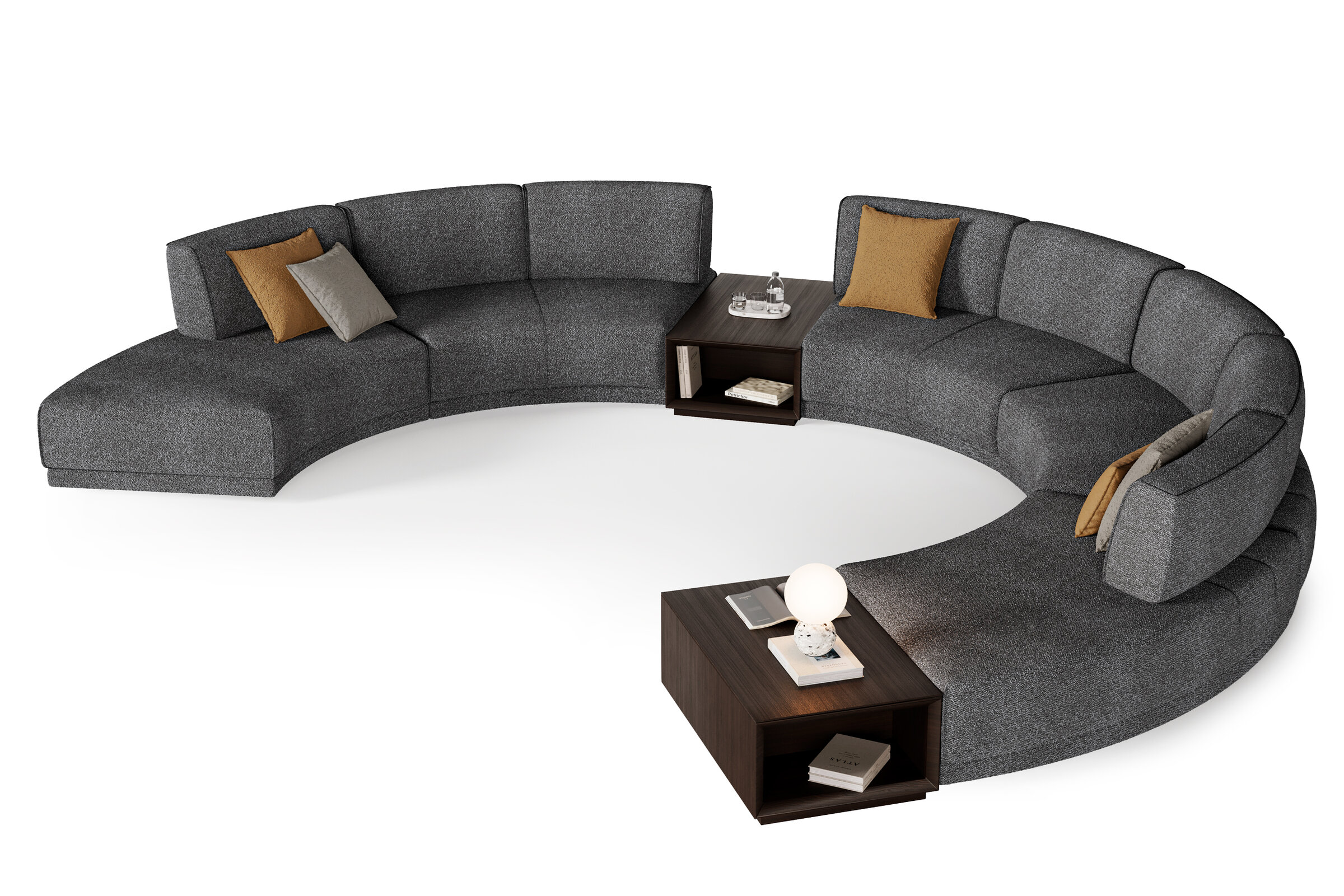 Composition 3 du canapé Le Mans sur fond blanc