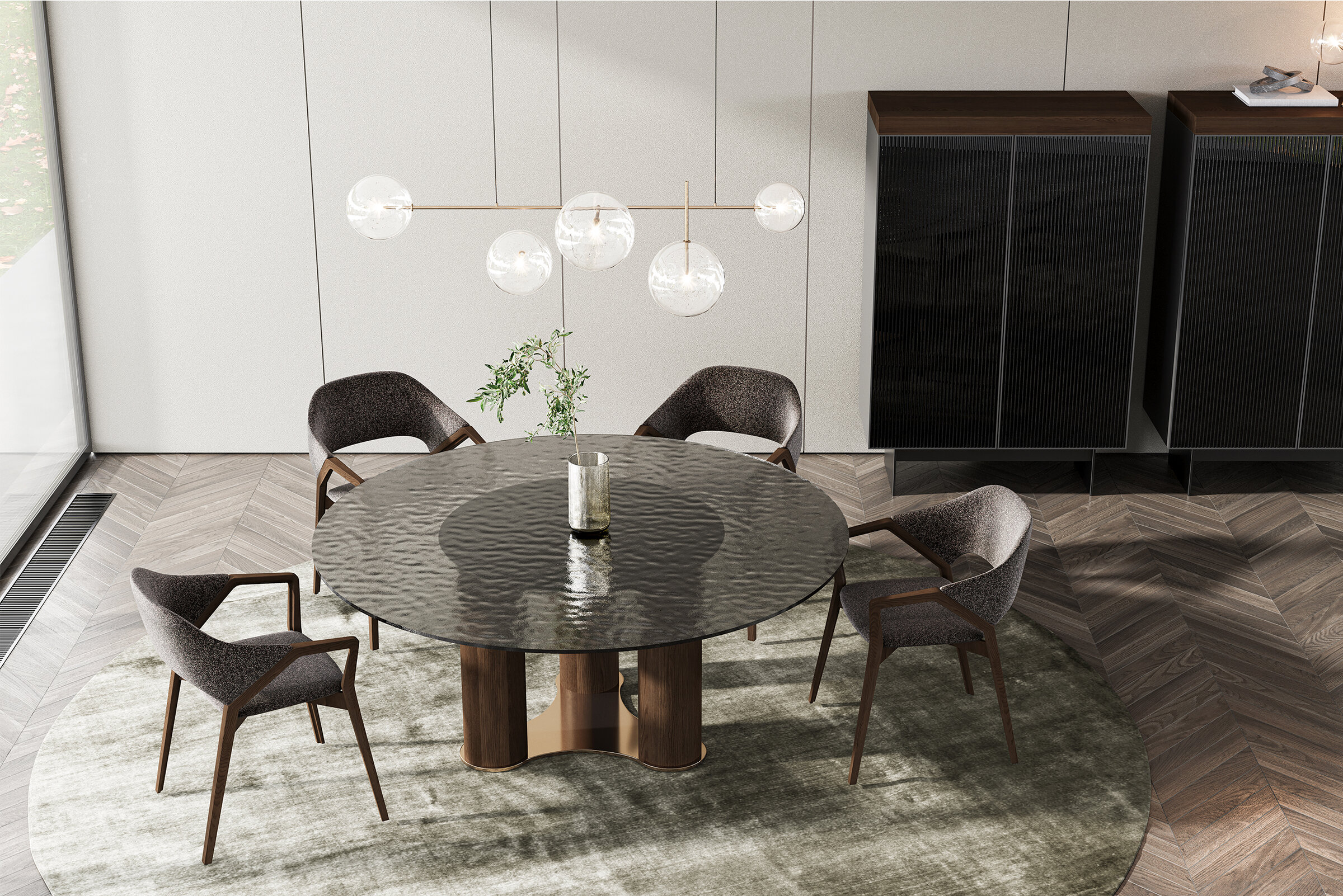 Détail du pied de la table Libre