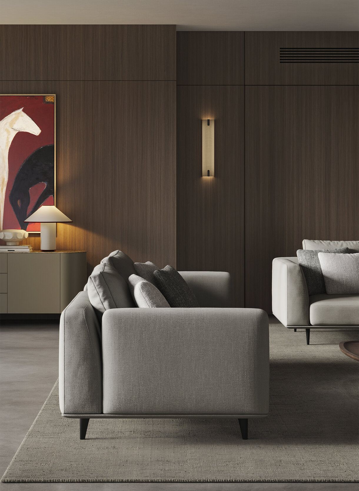 Texture du tissu du canapé Loft