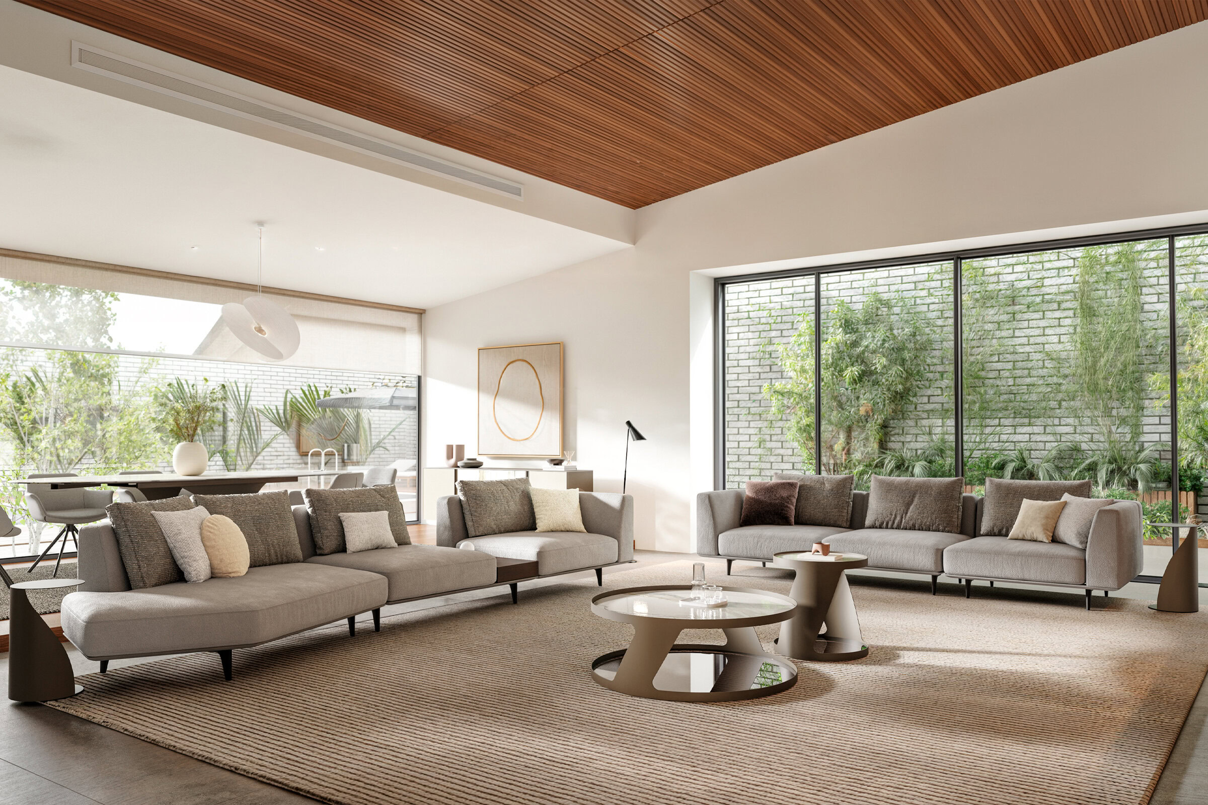 Détail des accoudoirs du canapé Loft