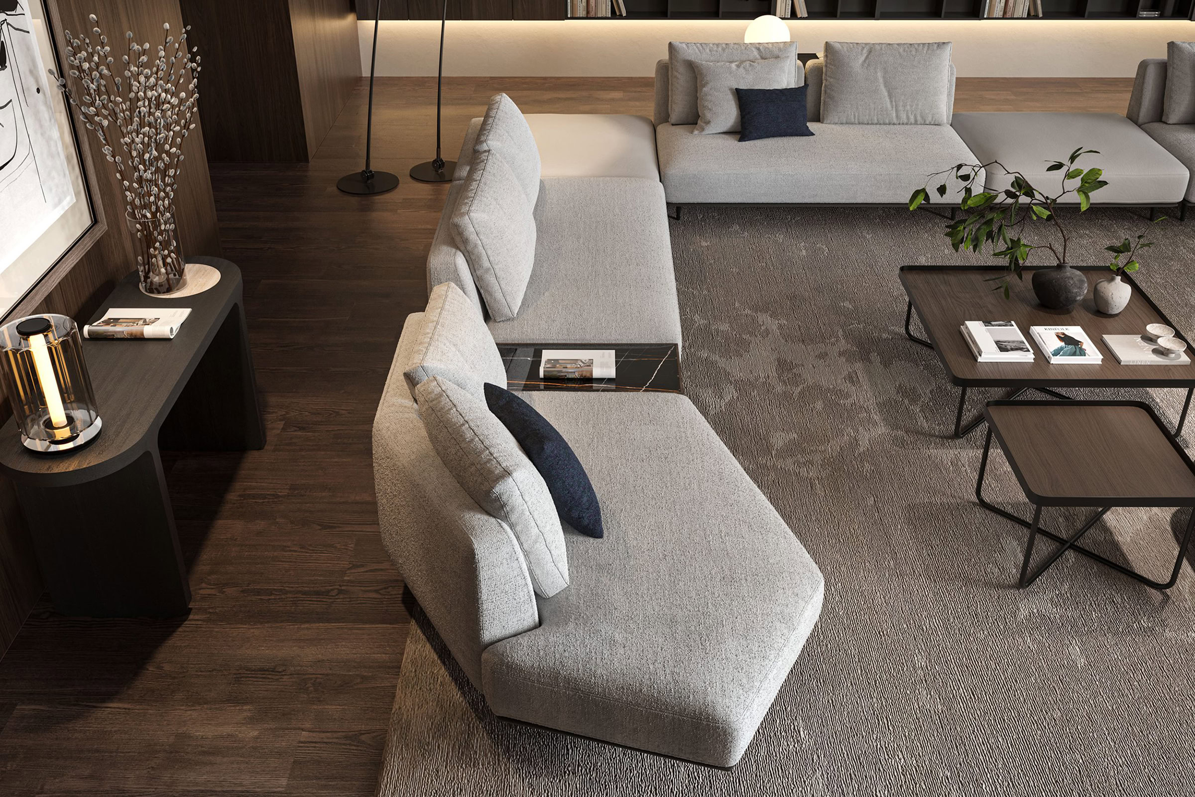 Élégance structurée du canapé Loft