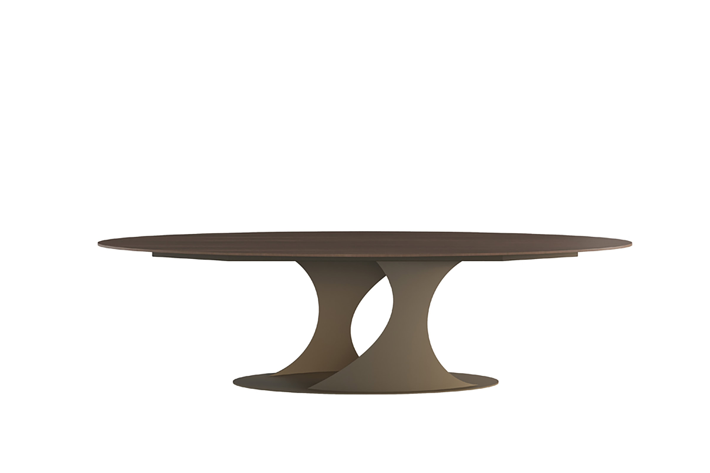 Table Boucle sur fond blanc, vue de profil