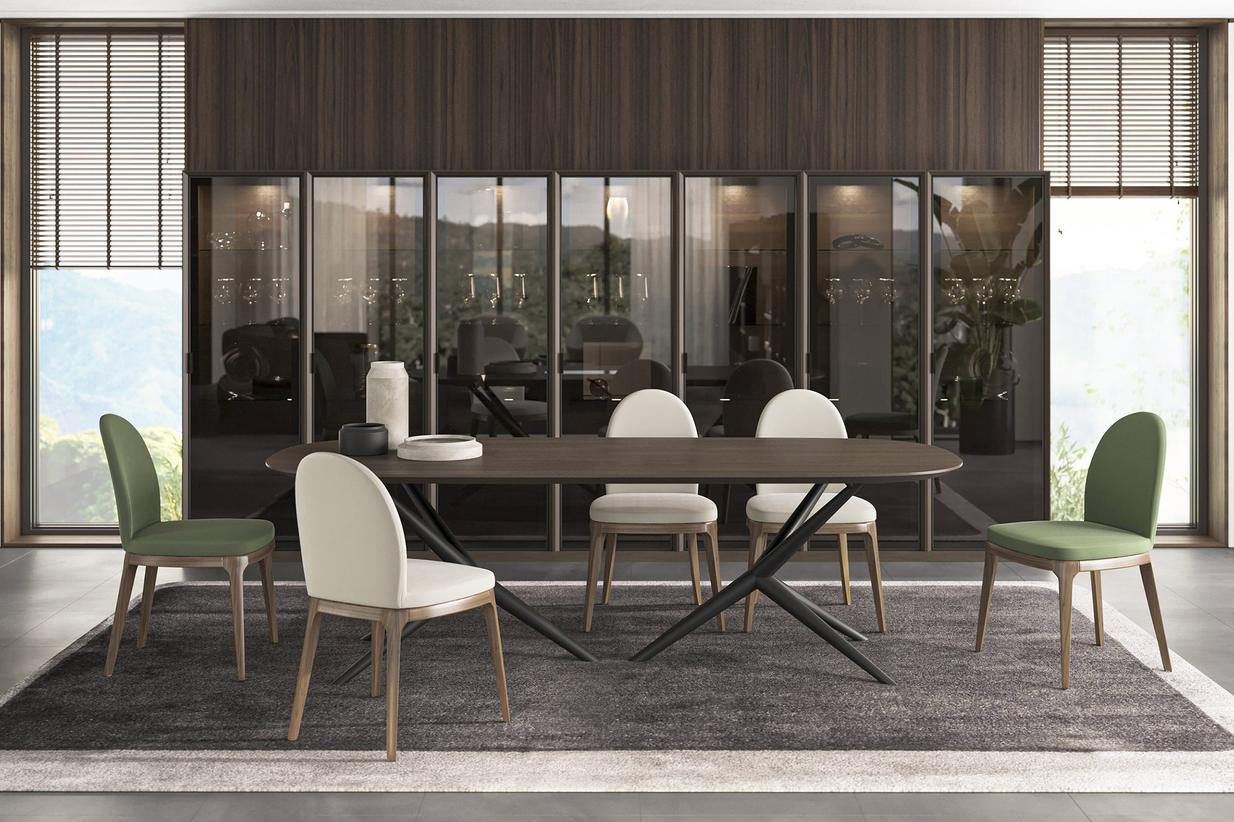 Détail du design de la table Luis